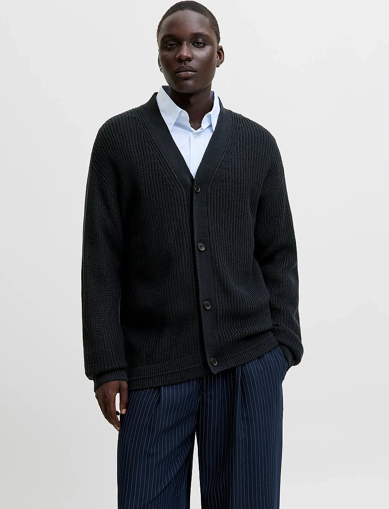 Jack & Jones - JJCONNOR KNIT V-NECK CARDIGAN - cardigans - sky captain - 0