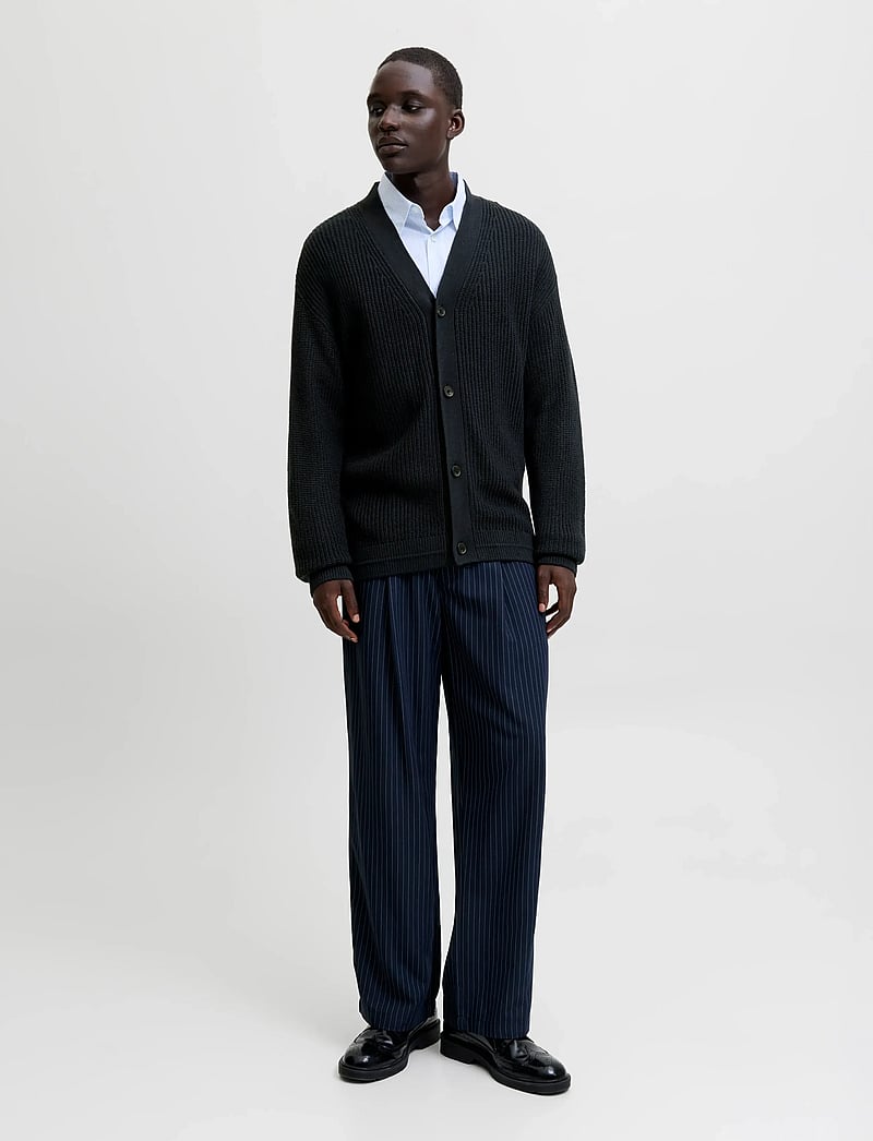 Jack & Jones - JJCONNOR KNIT V-NECK CARDIGAN - cardigans - sky captain - 3