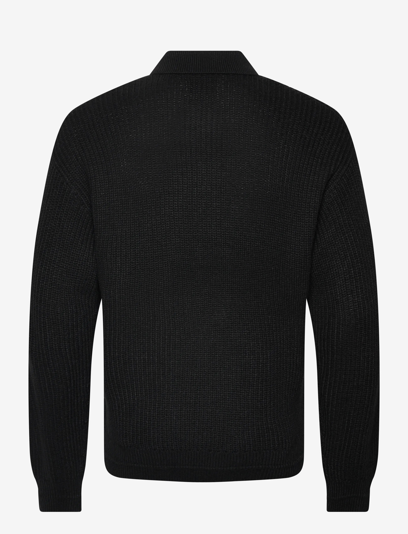 Jack & Jones - JJKAITO KNIT POLO BF - trikotažiniai polo marškinėliai ilgomis rankovėmis - black - 2