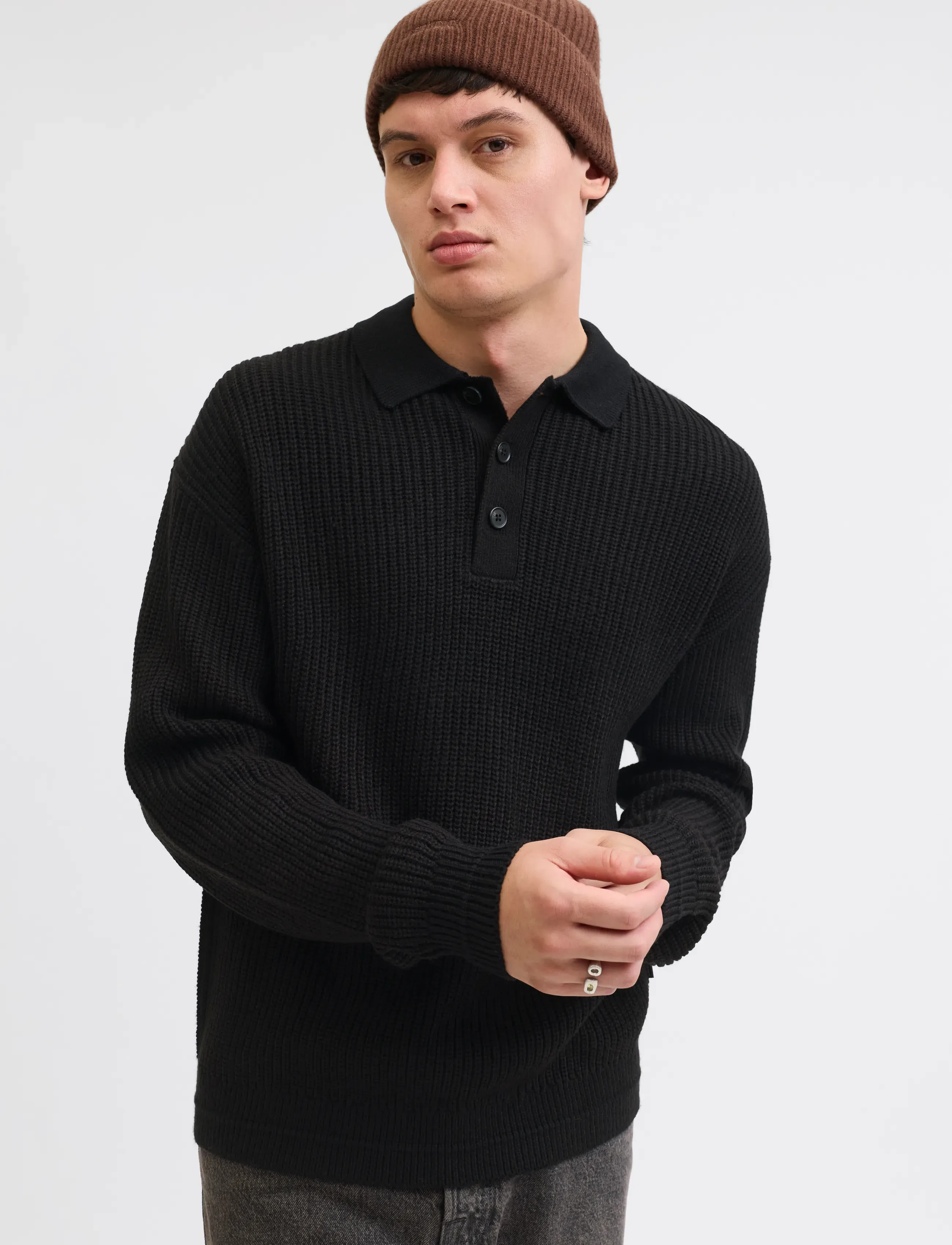 JACK & JONES Jjkaito Knit Polo Bf pikéer herr – bild 5
