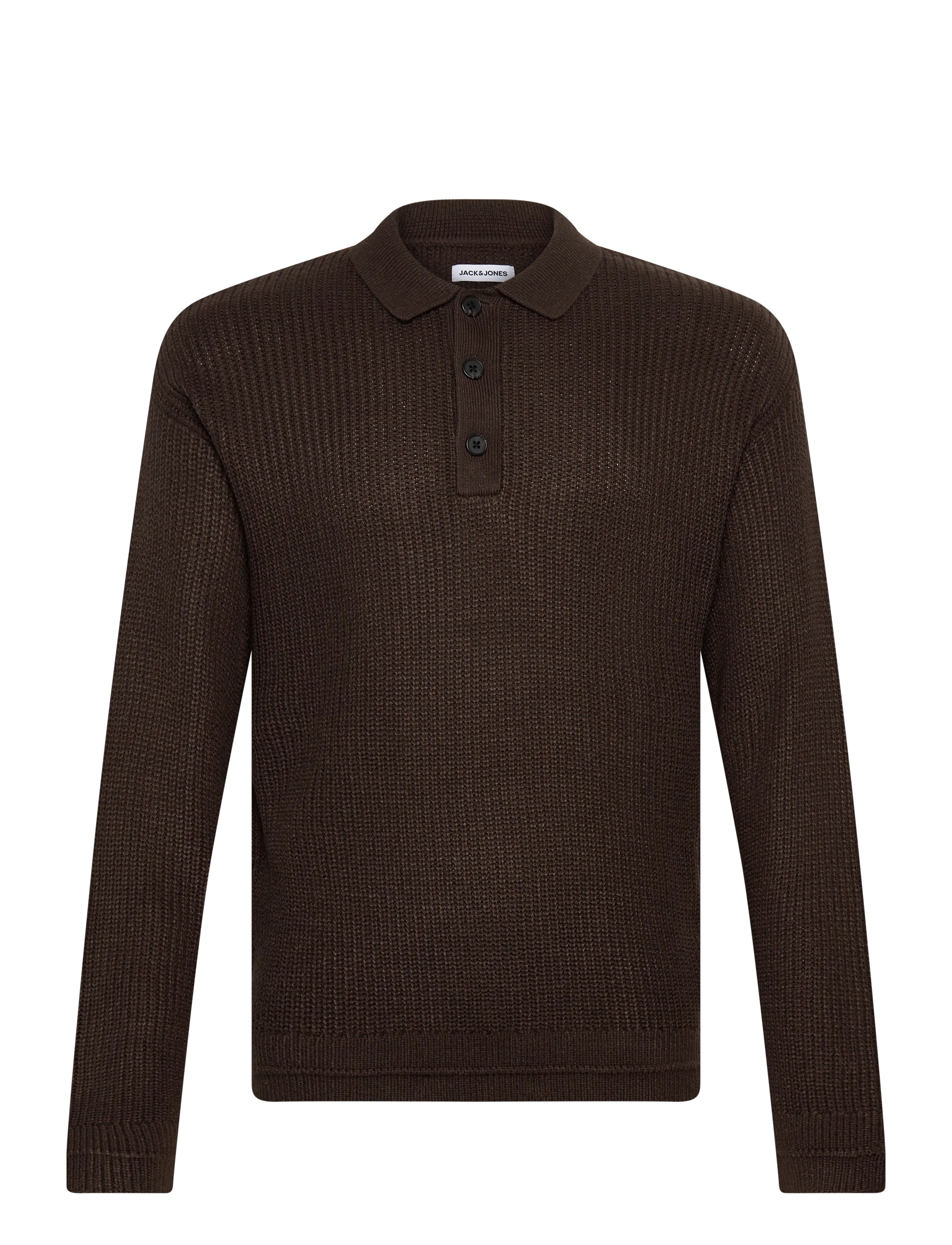 Jack & Jones JJKAITO KNIT POLO BF - Strik - DELICIOSO / brown