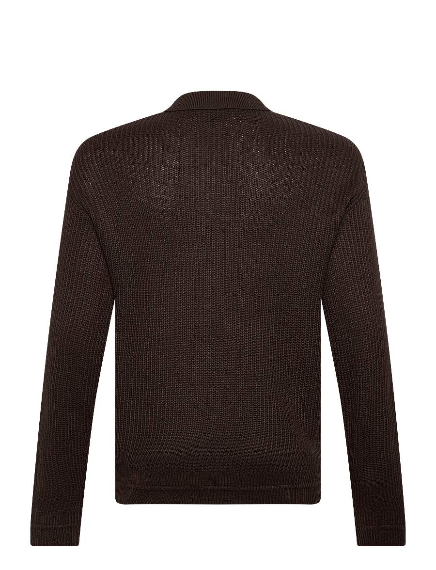 Jack & Jones - JJKAITO KNIT POLO BF - langärmelige gestrickte polohemden - delicioso - 2