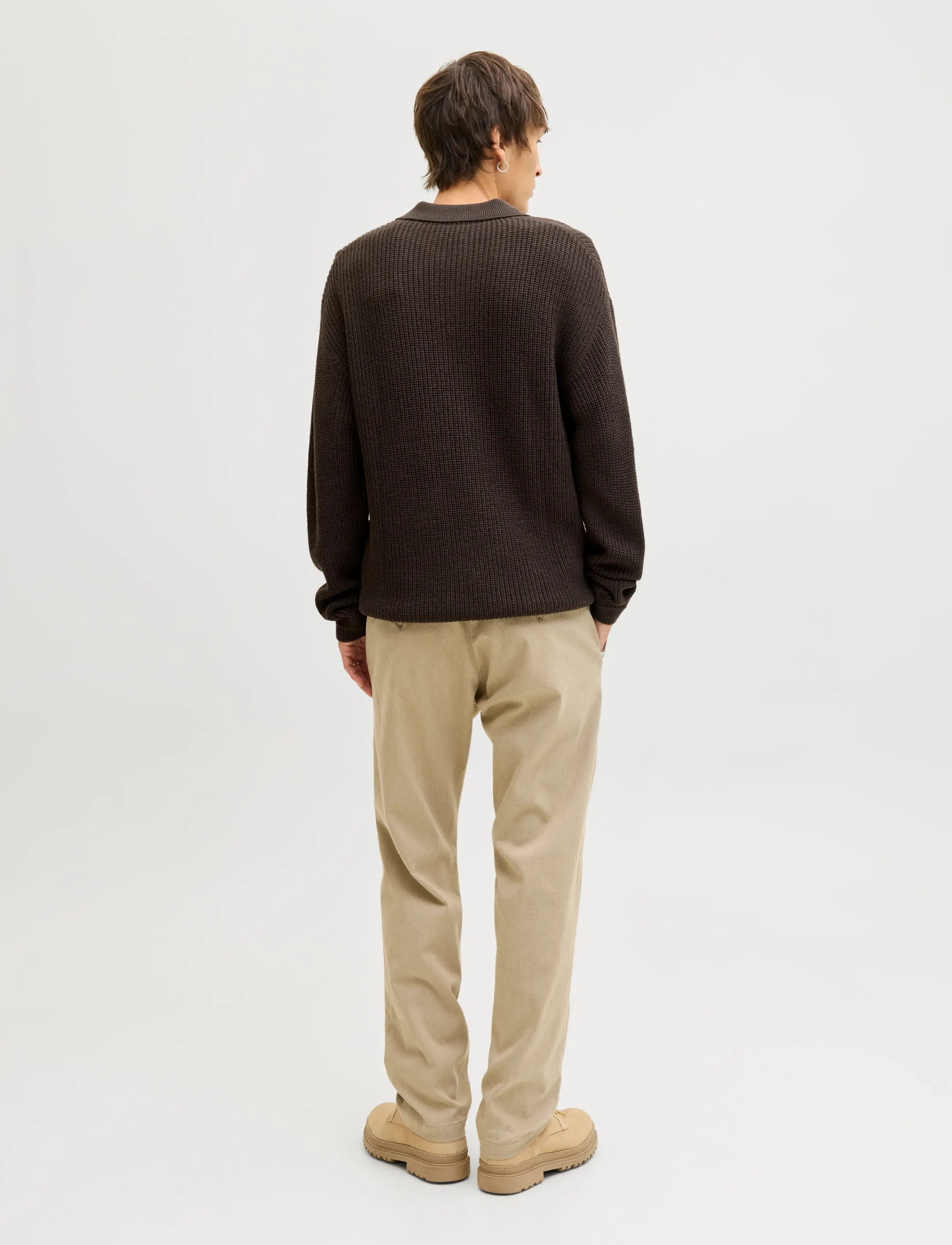 Jack & Jones - JJKAITO KNIT POLO BF - langärmelige gestrickte polohemden - delicioso - 3