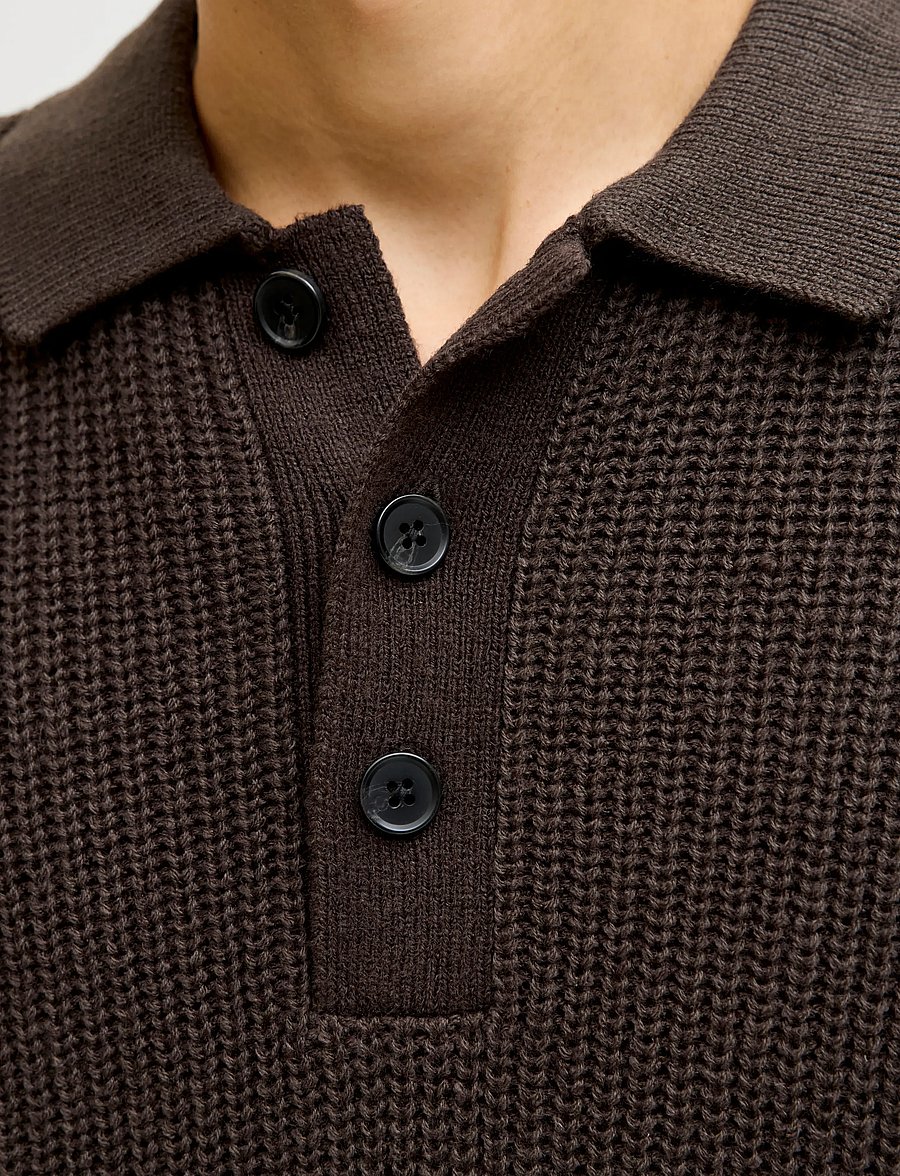 Jack & Jones - JJKAITO KNIT POLO BF - poloer i strik med lange ærmer - delicioso - 5
