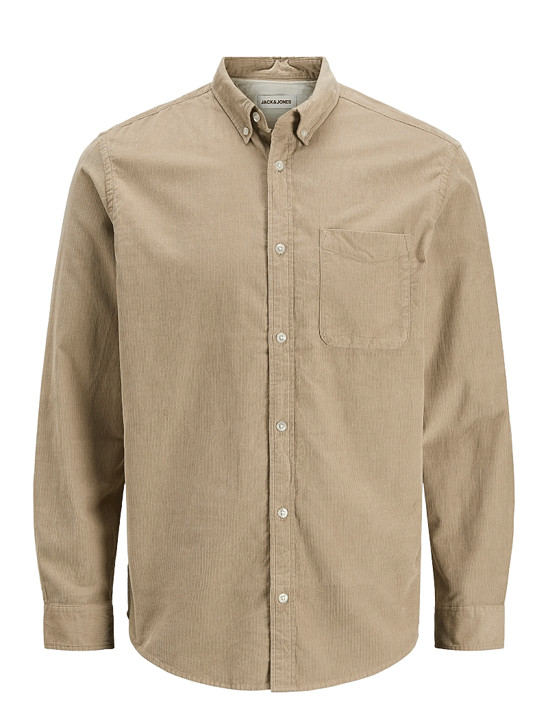 Jack & Jones - JJECLASSIC CORD SHIRT L/S SN - velvet särgid - crockery - 1