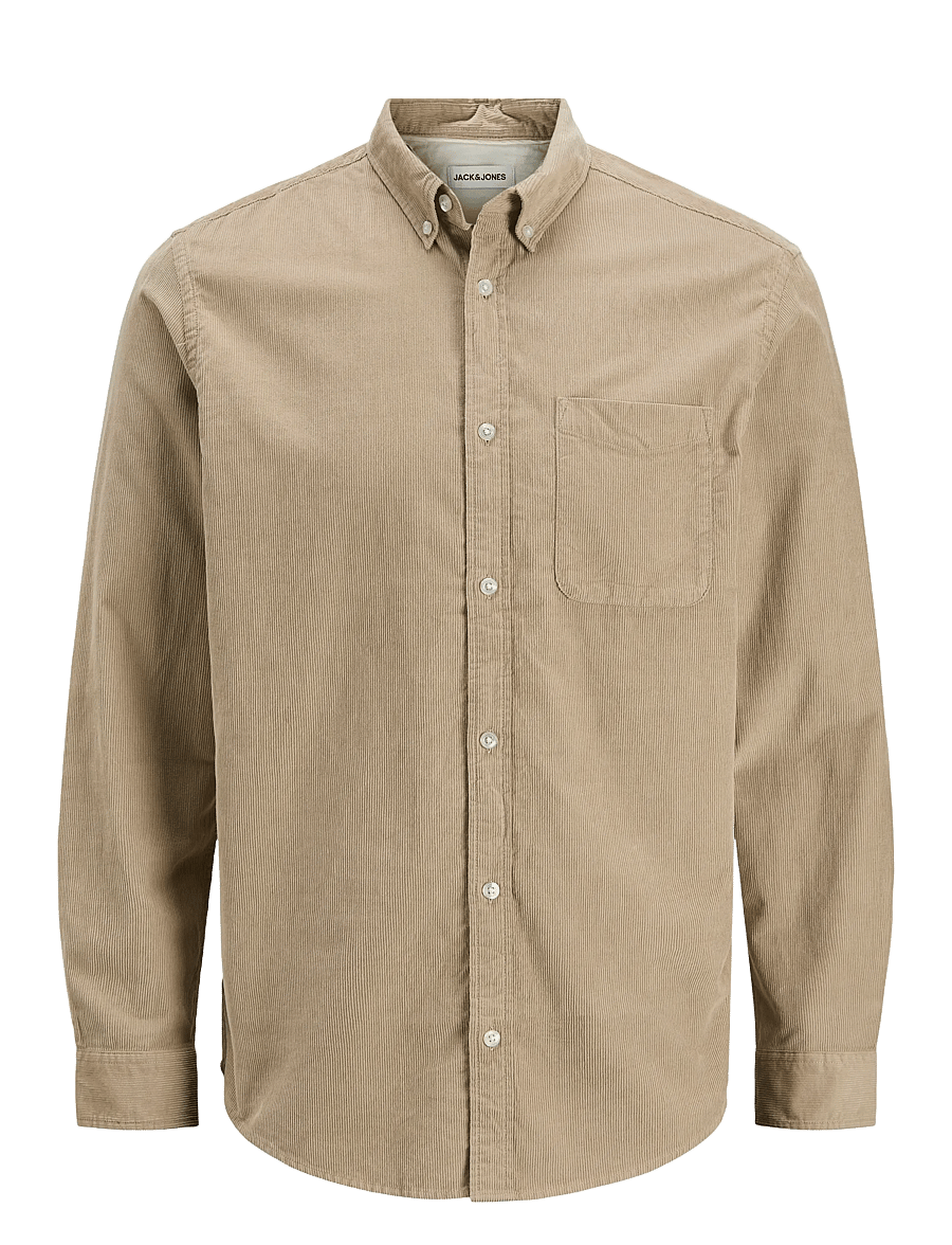 Jack & Jones - JJECLASSIC CORD SHIRT L/S SN - velvetiniai marškiniai - crockery - 1