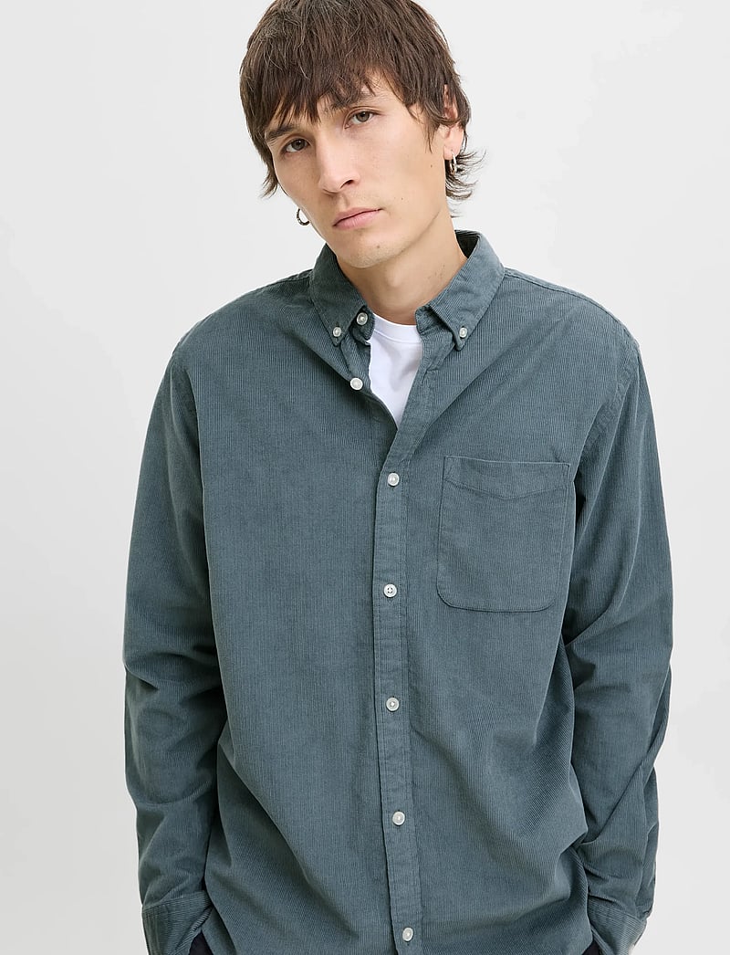 Jack & Jones - JJECLASSIC CORD SHIRT L/S SN - corduroy overhemden - stormy weather - 4