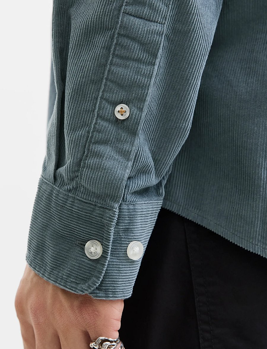 Jack & Jones - JJECLASSIC CORD SHIRT L/S SN - manchesterskjortor - stormy weather - 5