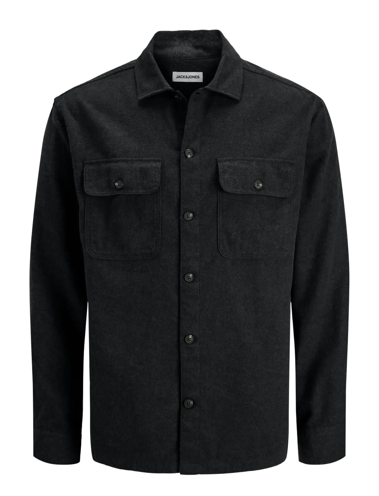 JACK & JONES Jjecharge Overshirt Ls Noos Schwarz - XL - Herren