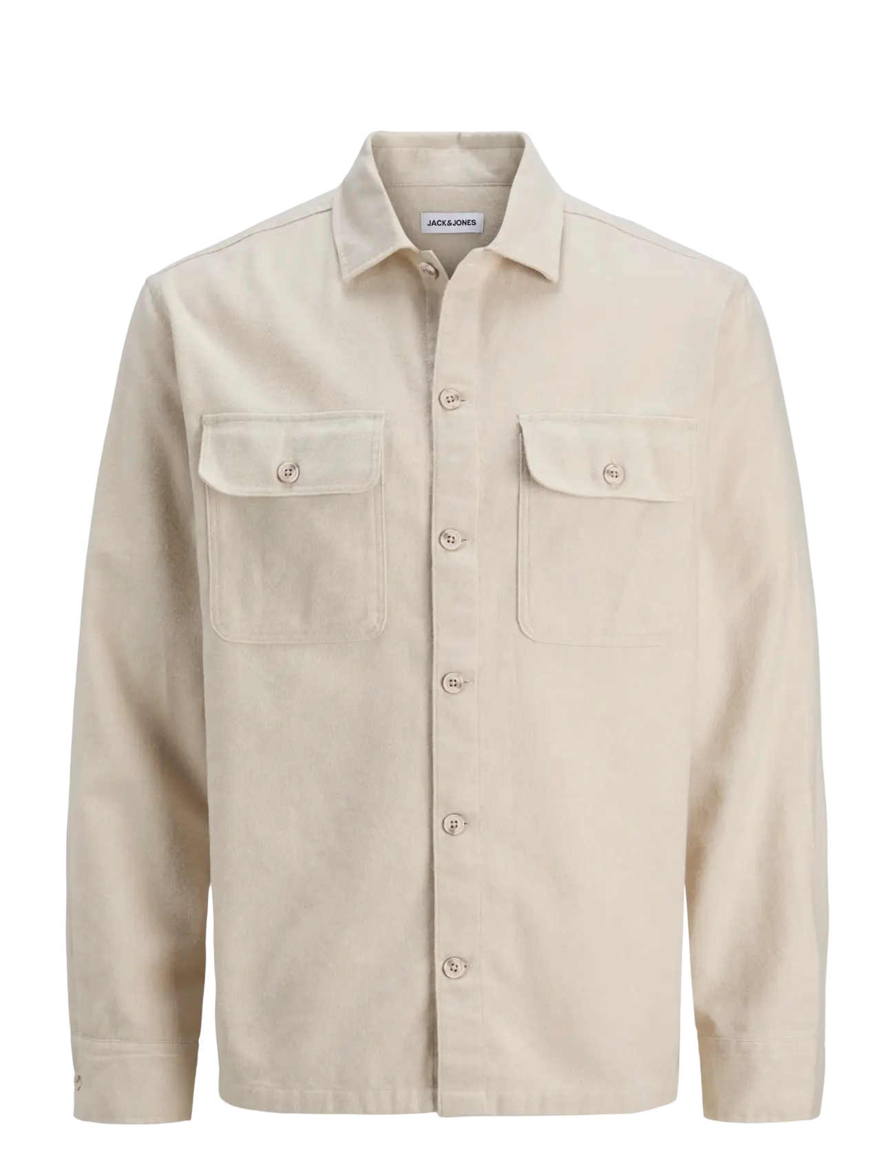 JACK & JONES Jjecharge Overshirt Ls Noos Beige - S - Herren