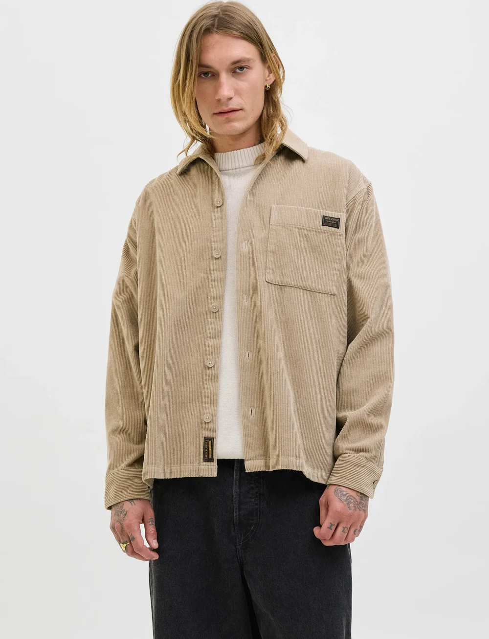 Jack & Jones - JJCORDUROY OVERSHIRT L/S - fløjlsskjorter - crockery - 3