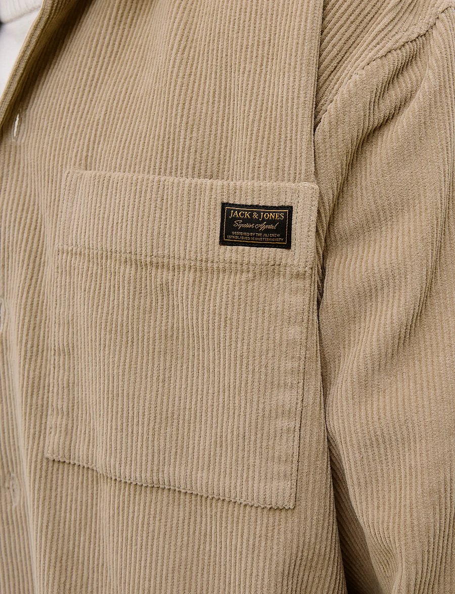 Jack & Jones - JJCORDUROY OVERSHIRT L/S - fløjlsskjorter - crockery - 4