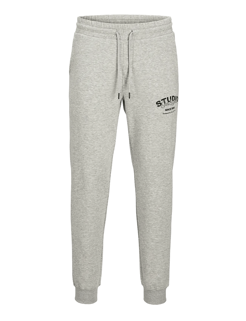 Jack & Jones - JPSTGORDON YUKI SWEAT PANTS BF - kollektionen - light grey melange - 0