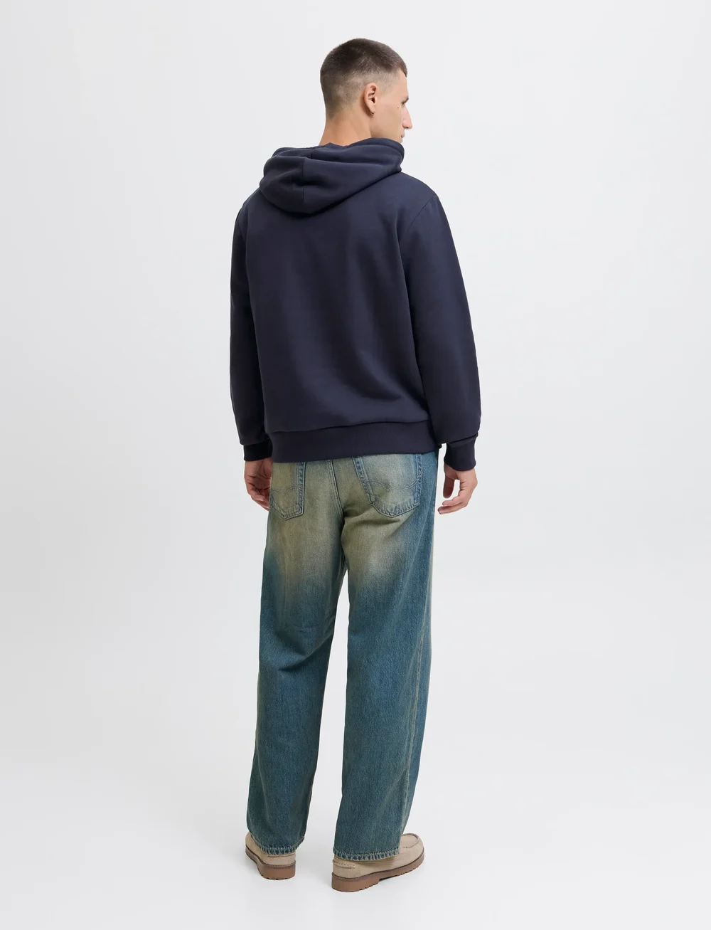Jack & Jones - JJGEPLAS SWEAT HOOD LN - hoodies - sky captain - 2