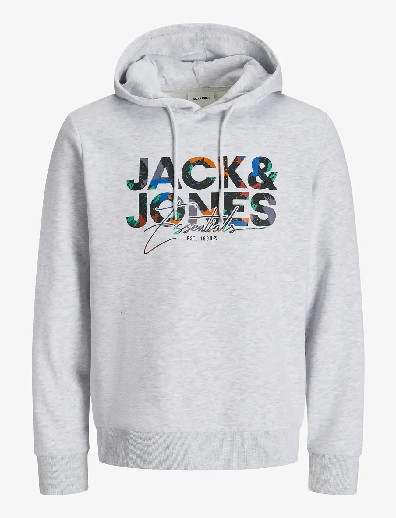 Jack & Jones - JJGEPLAS SWEAT HOOD LN - hettupeysur - white melange - 1