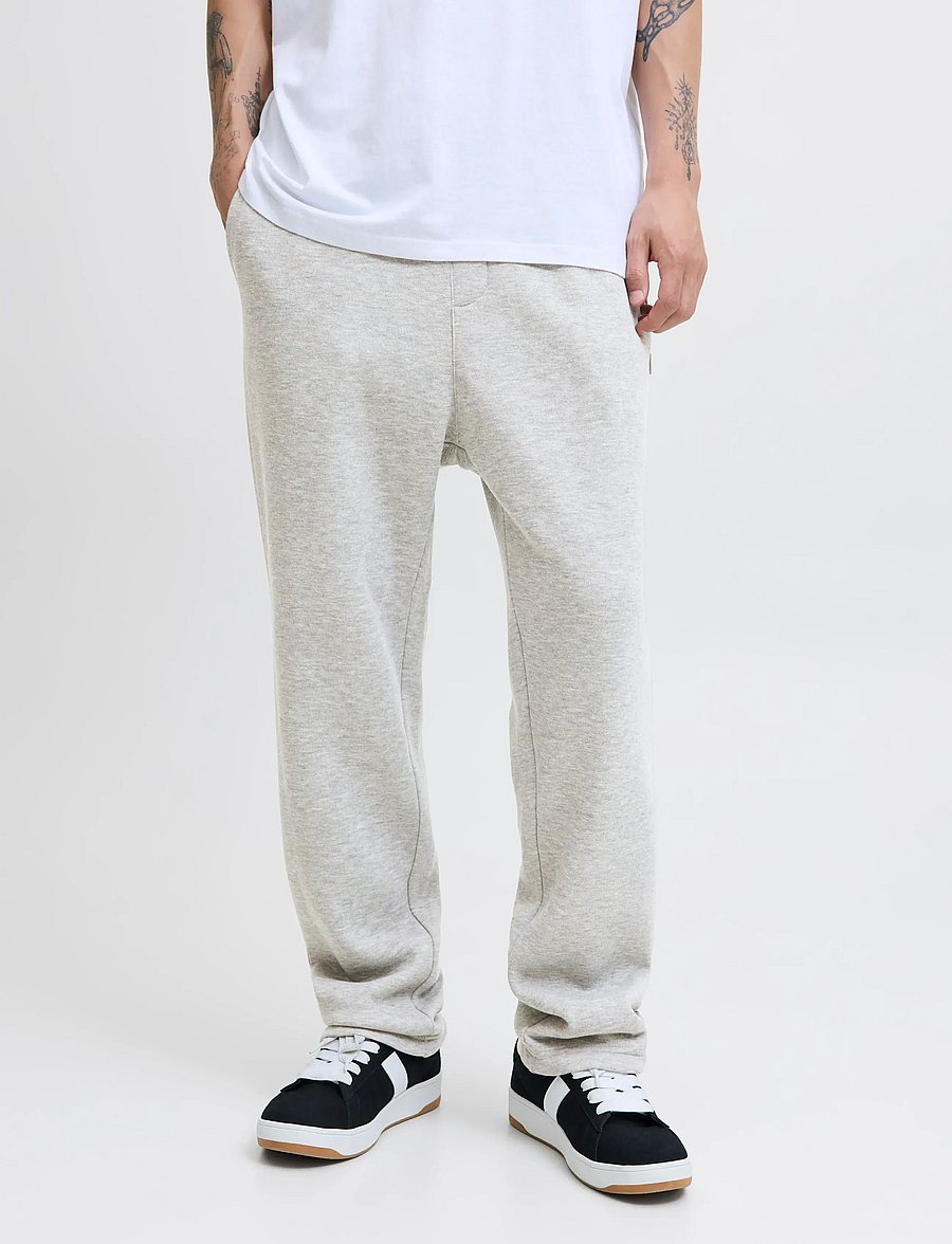 Jack & Jones - JPSTKANE BRADLEY UNCUFFED SWT PANTS NOOS - collections - light grey melange - 0