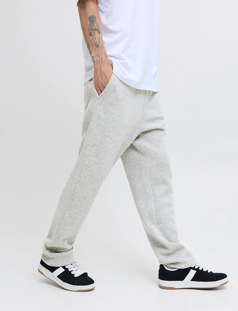 Jack & Jones - JPSTKANE BRADLEY UNCUFFED SWT PANTS NOOS - collections - light grey melange - 5