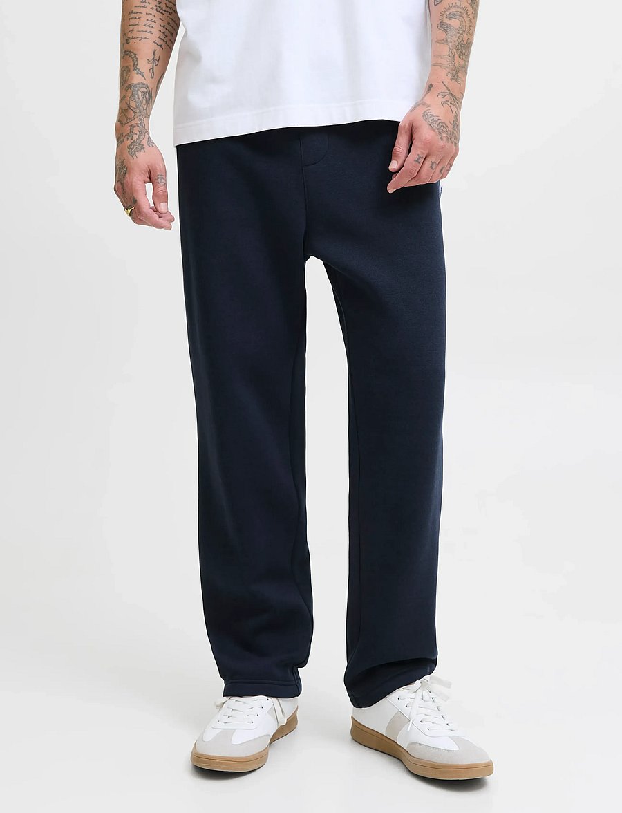 Jack & Jones - JPSTKANE BRADLEY UNCUFFED SWT PANTS NOOS - mallistot - navy blazer - 0
