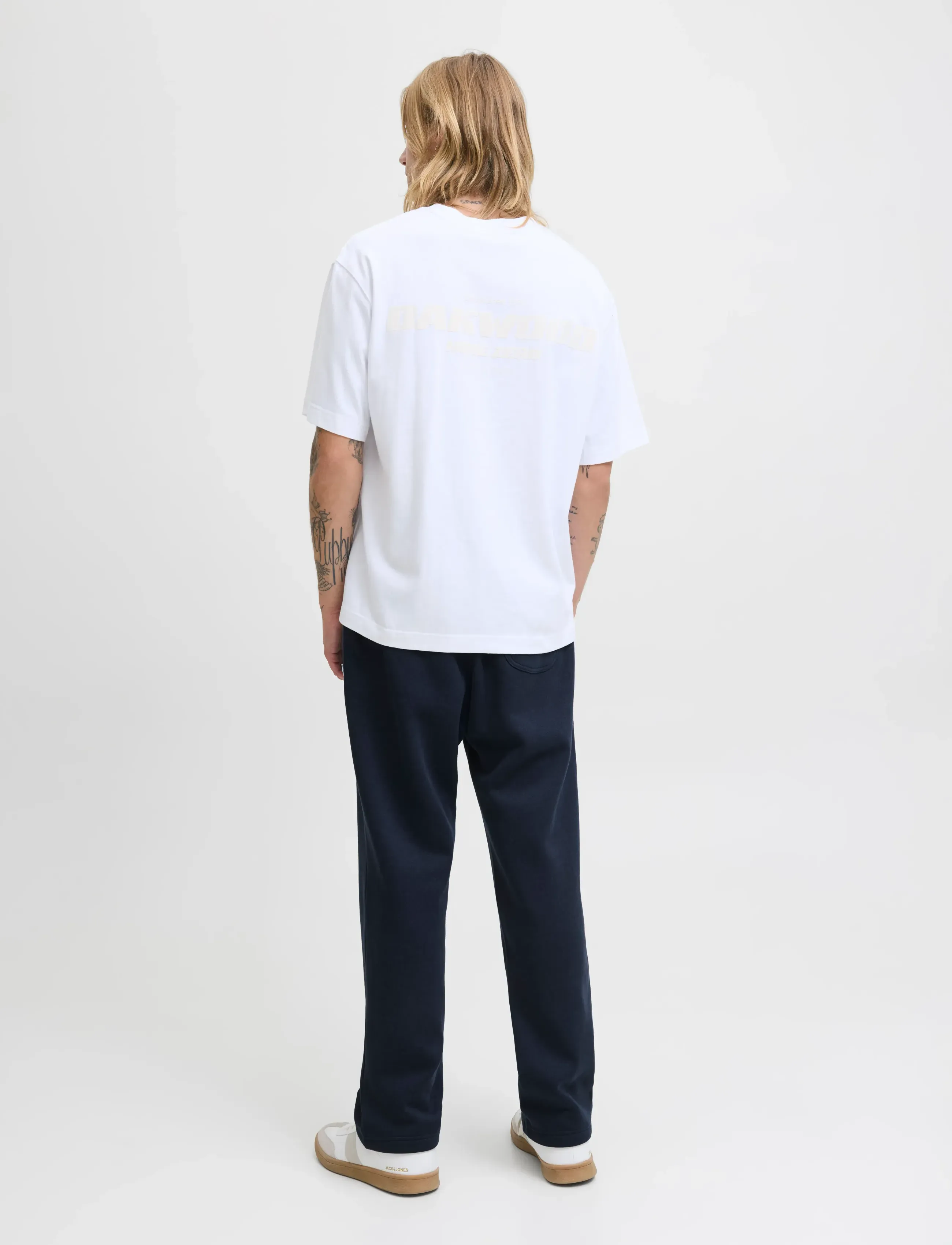 Jack & Jones - JPSTKANE BRADLEY UNCUFFED SWT PANTS NOOS - kollektioner - navy blazer - 3