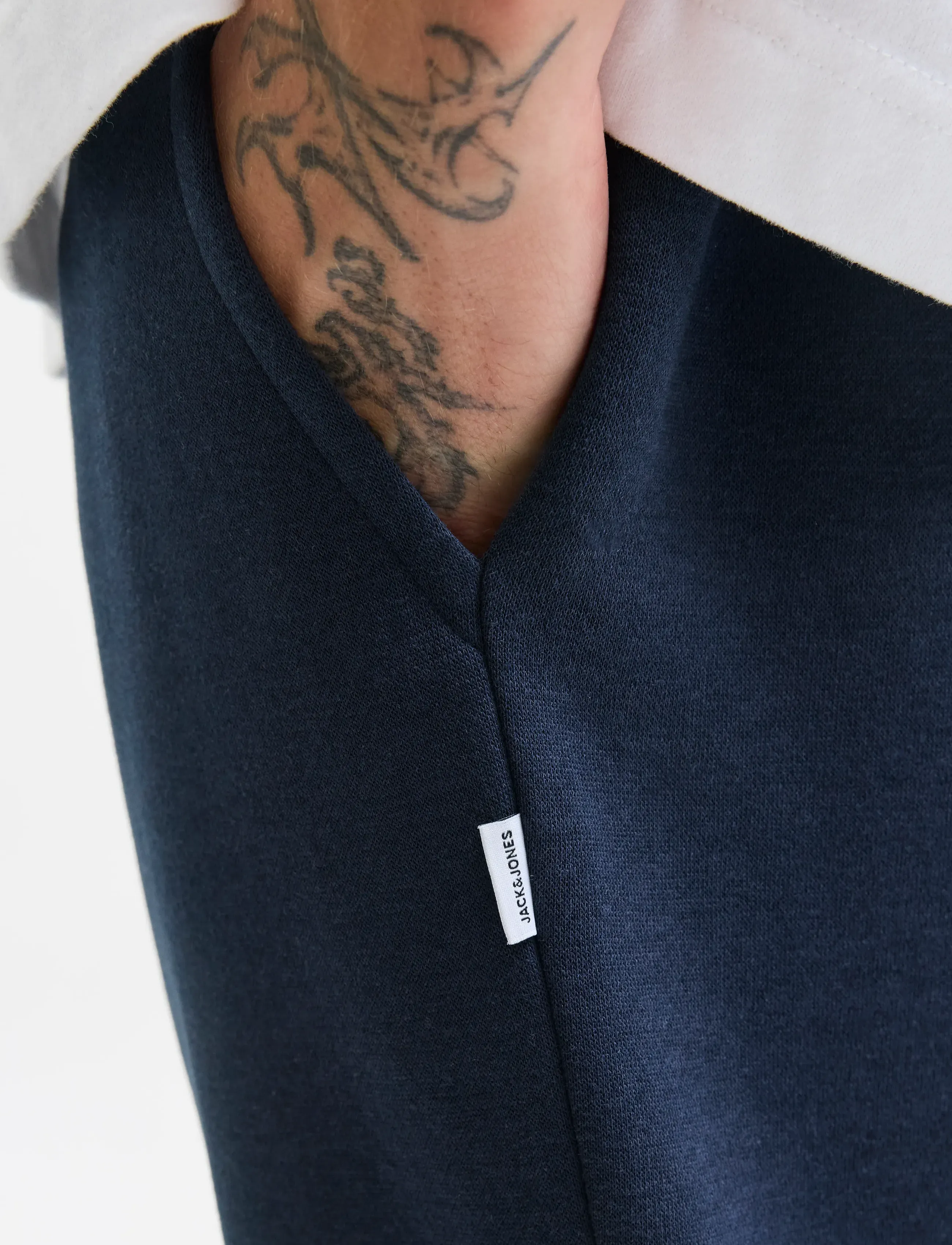 Jack & Jones JPSTKANE BRADLEY UNCUFFED SWT PANTS NOOS - Streetstyle - NAVY BLAZER / navy