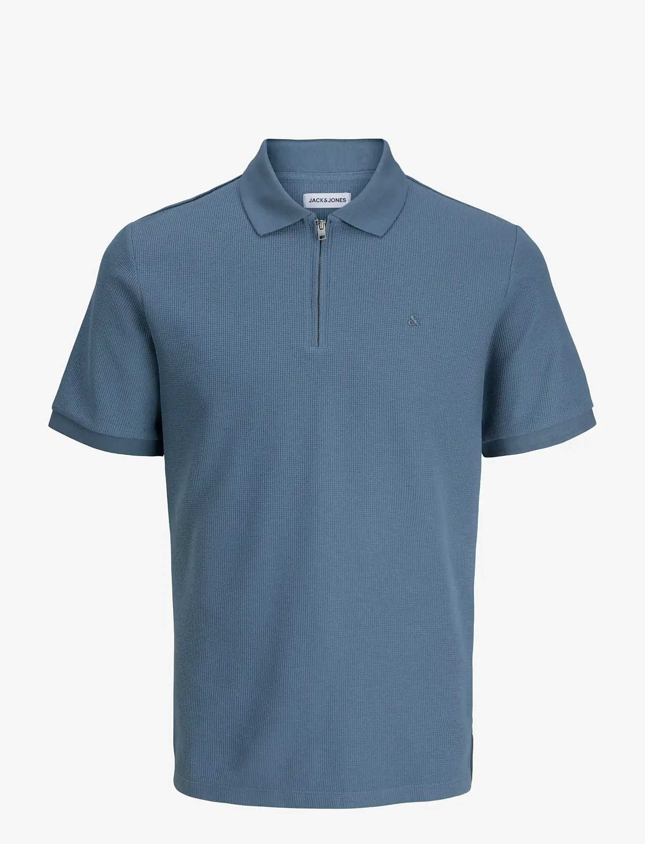 Jack & Jones - JJEAUSTIN ZIP POLO SS NOOS - kurzärmelig - blue mirage - 1