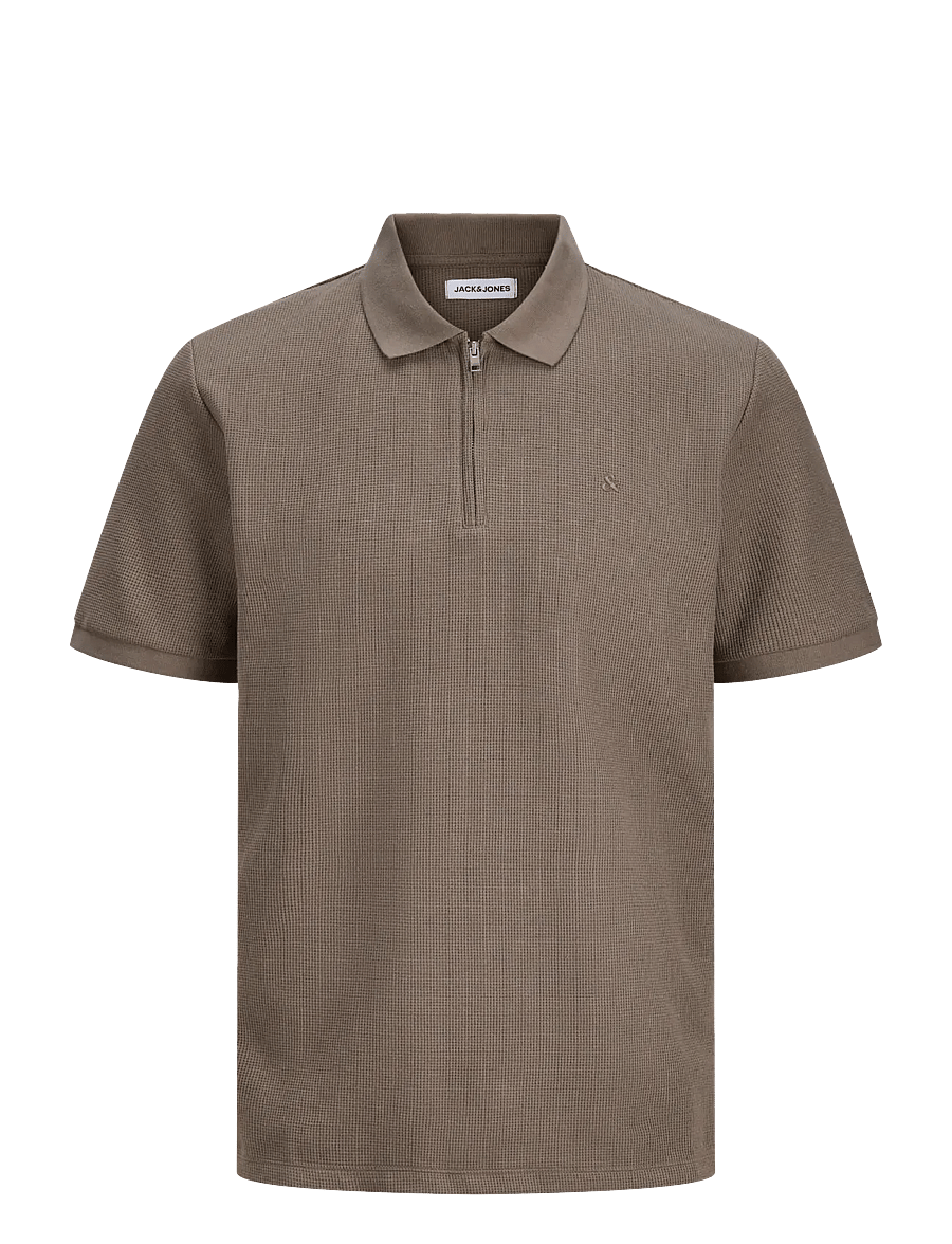 Jack & Jones - JJEAUSTIN ZIP POLO SS NOOS - short-sleeved polos - falcon - 1