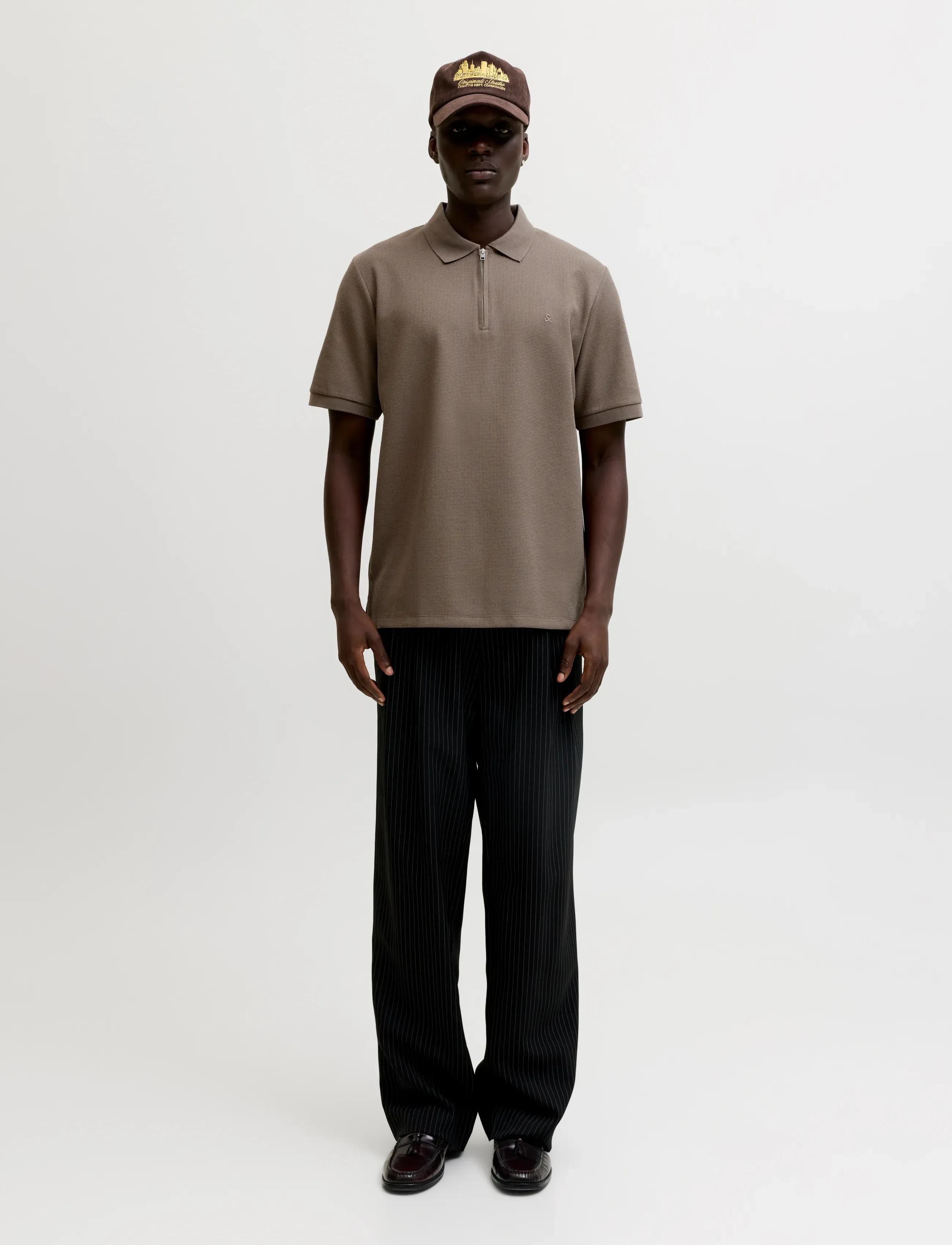 Jack & Jones - JJEAUSTIN ZIP POLO SS NOOS - kortærmede poloer - falcon - 3