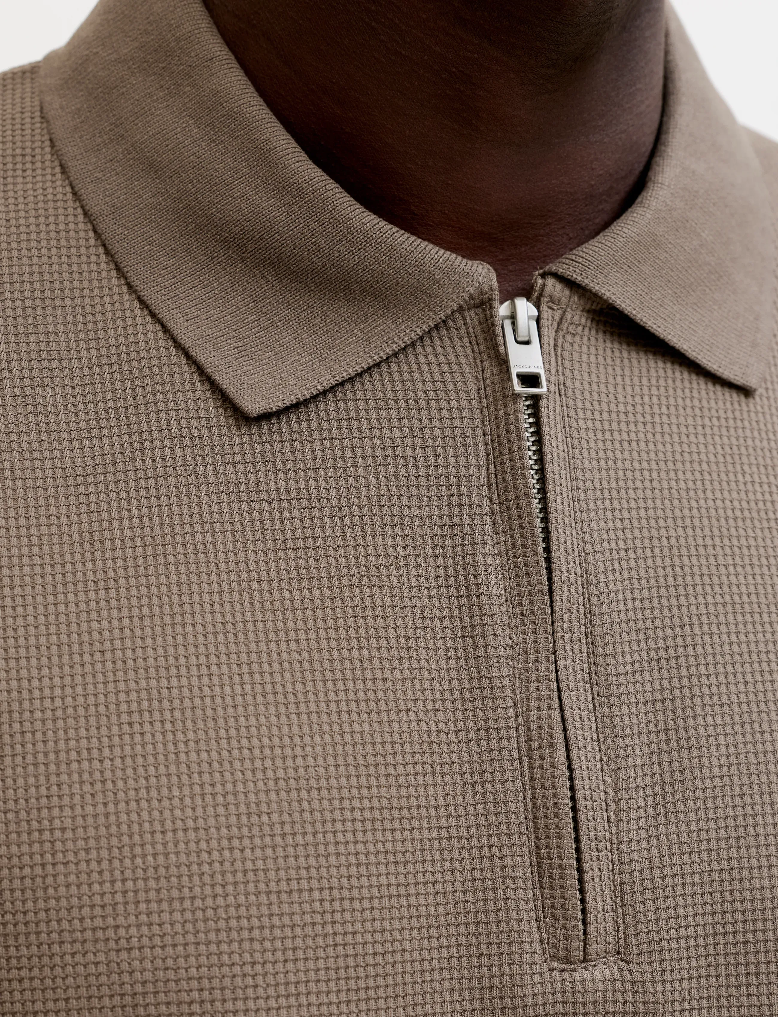 Jack & Jones - JJEAUSTIN ZIP POLO SS NOOS - kortærmede poloer - falcon - 4