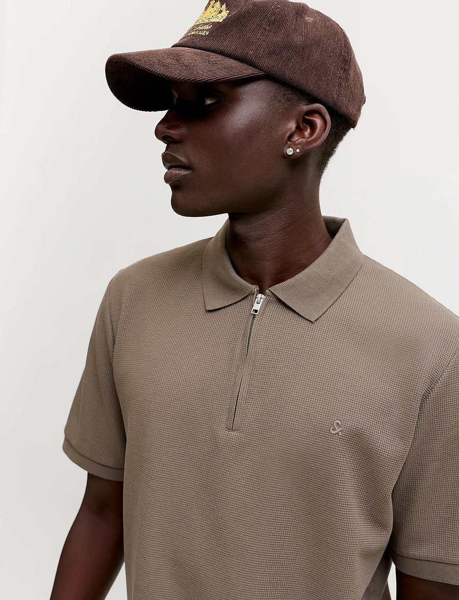 Jack & Jones - JJEAUSTIN ZIP POLO SS NOOS - short-sleeved polos - falcon - 5