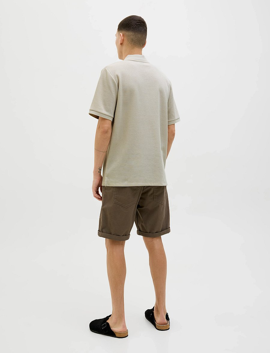 Jack & Jones - JJEAUSTIN ZIP POLO SS NOOS - kurzärmelig - moonbeam - 2