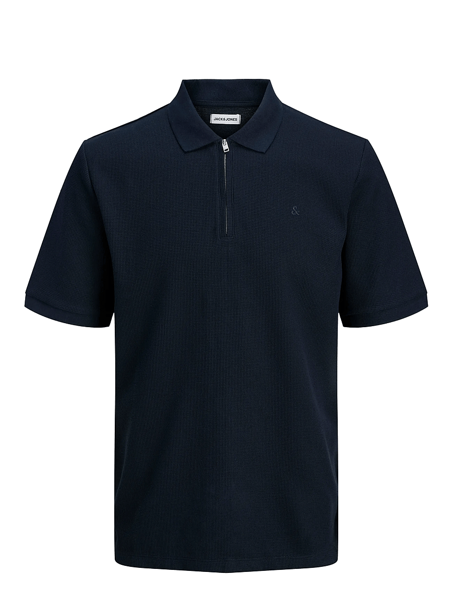 Jack & Jones - JJEAUSTIN ZIP POLO SS NOOS - lühikeste varrukatega polod - navy blazer - 1