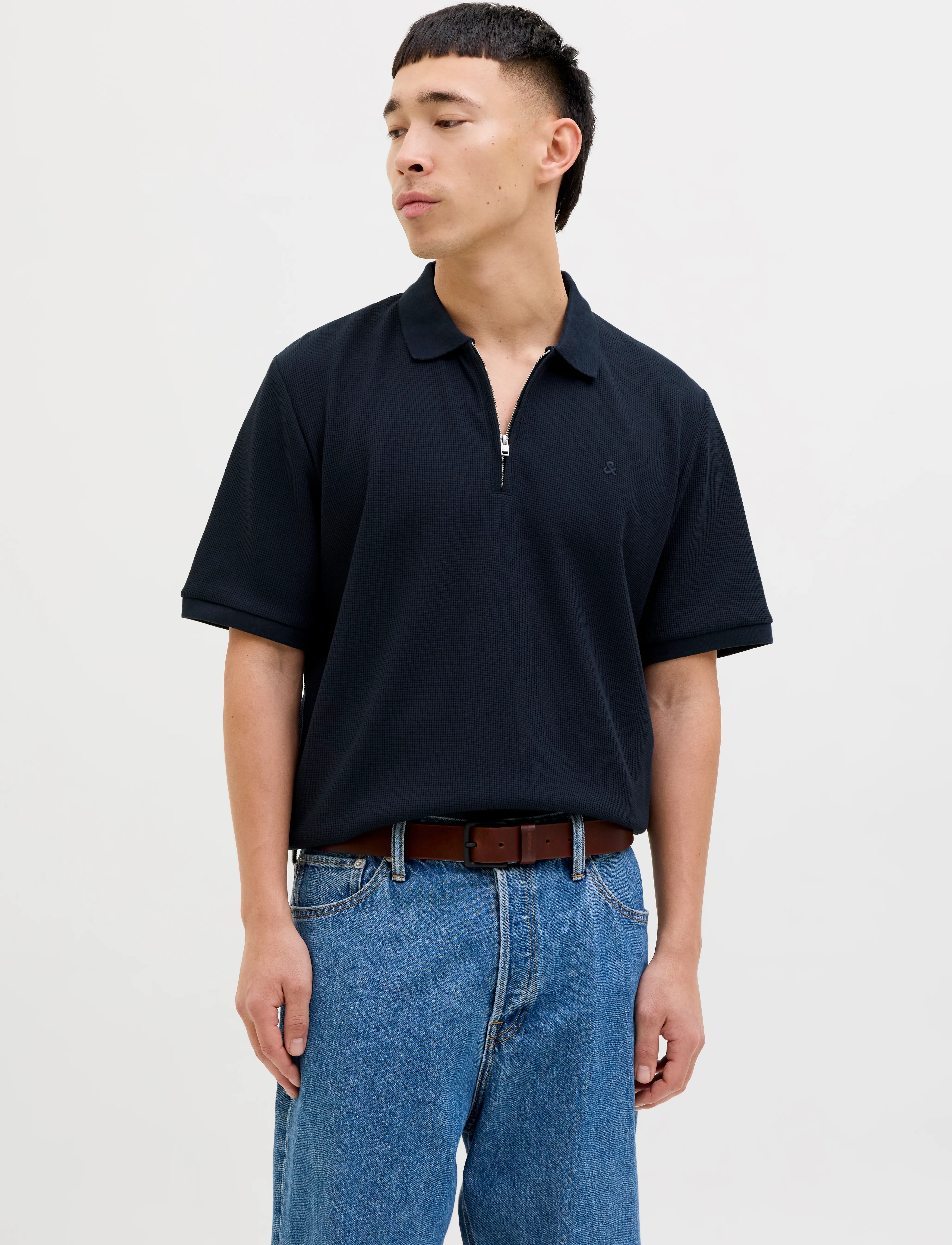 Jjeaustin Zip Polo Ss Noos