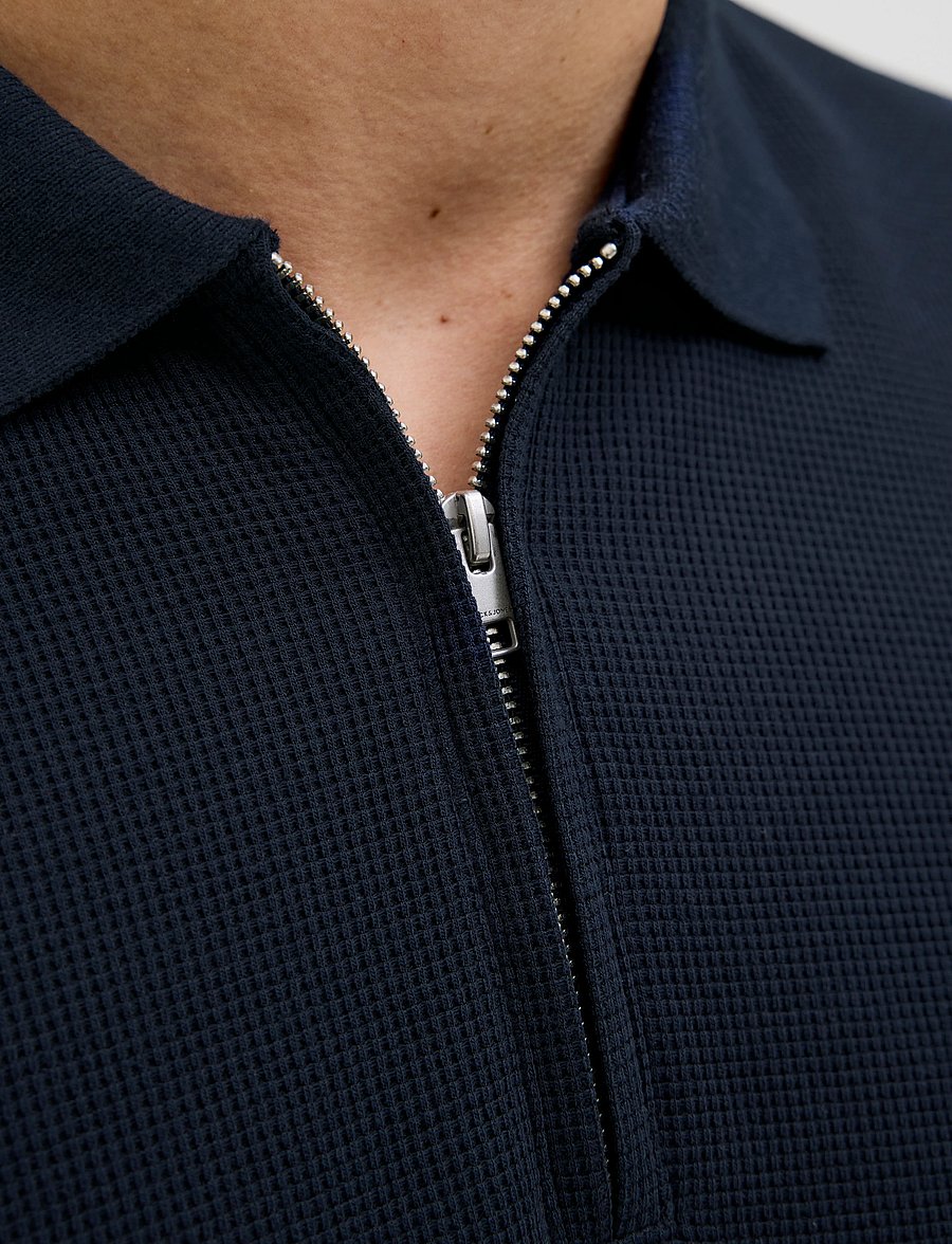 Jack & Jones - JJEAUSTIN ZIP POLO SS NOOS - lühikeste varrukatega polod - navy blazer - 5