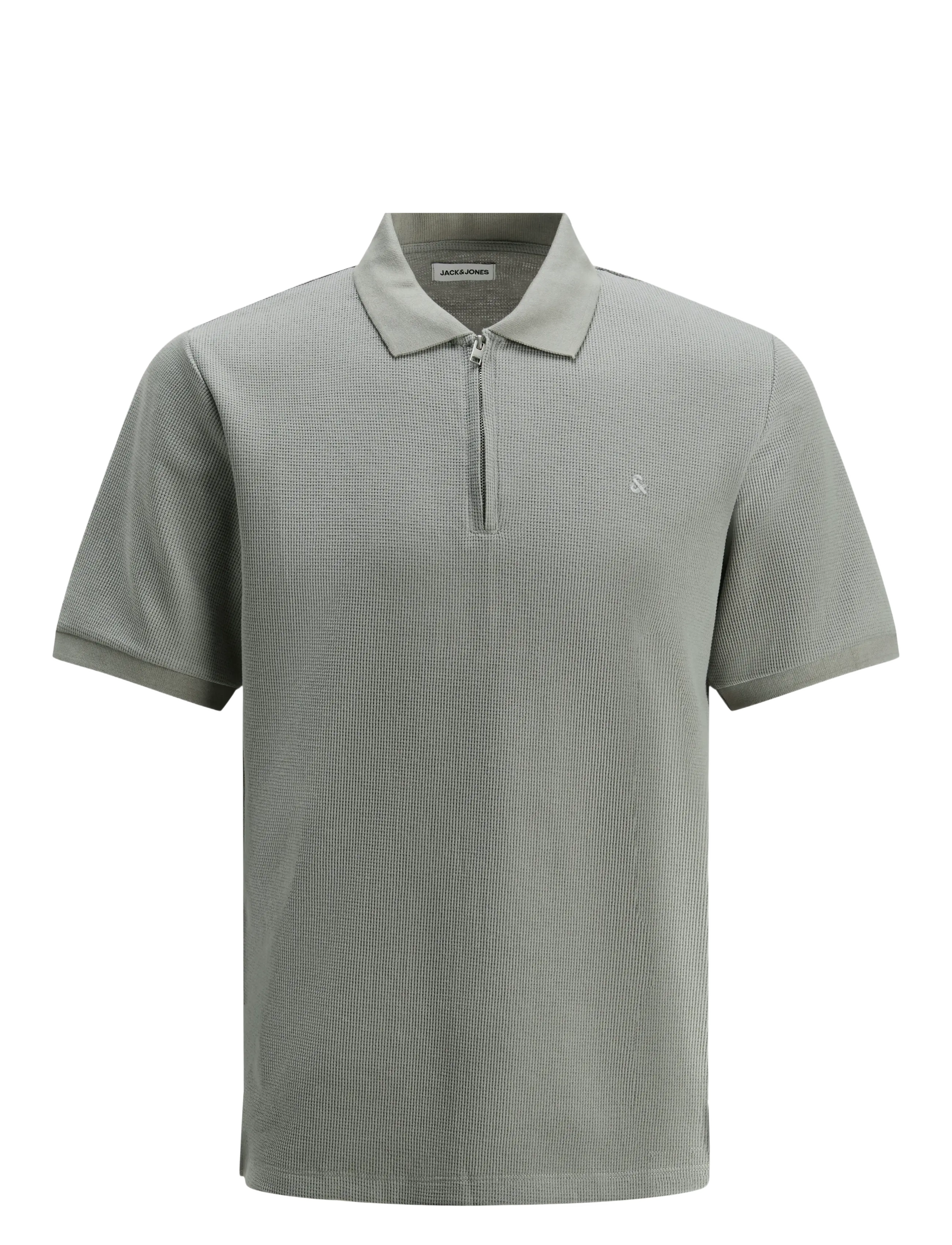 Jack & Jones JJEAUSTIN ZIP POLO SS NOOS - Poloer - ULTIMATE GREY / grey