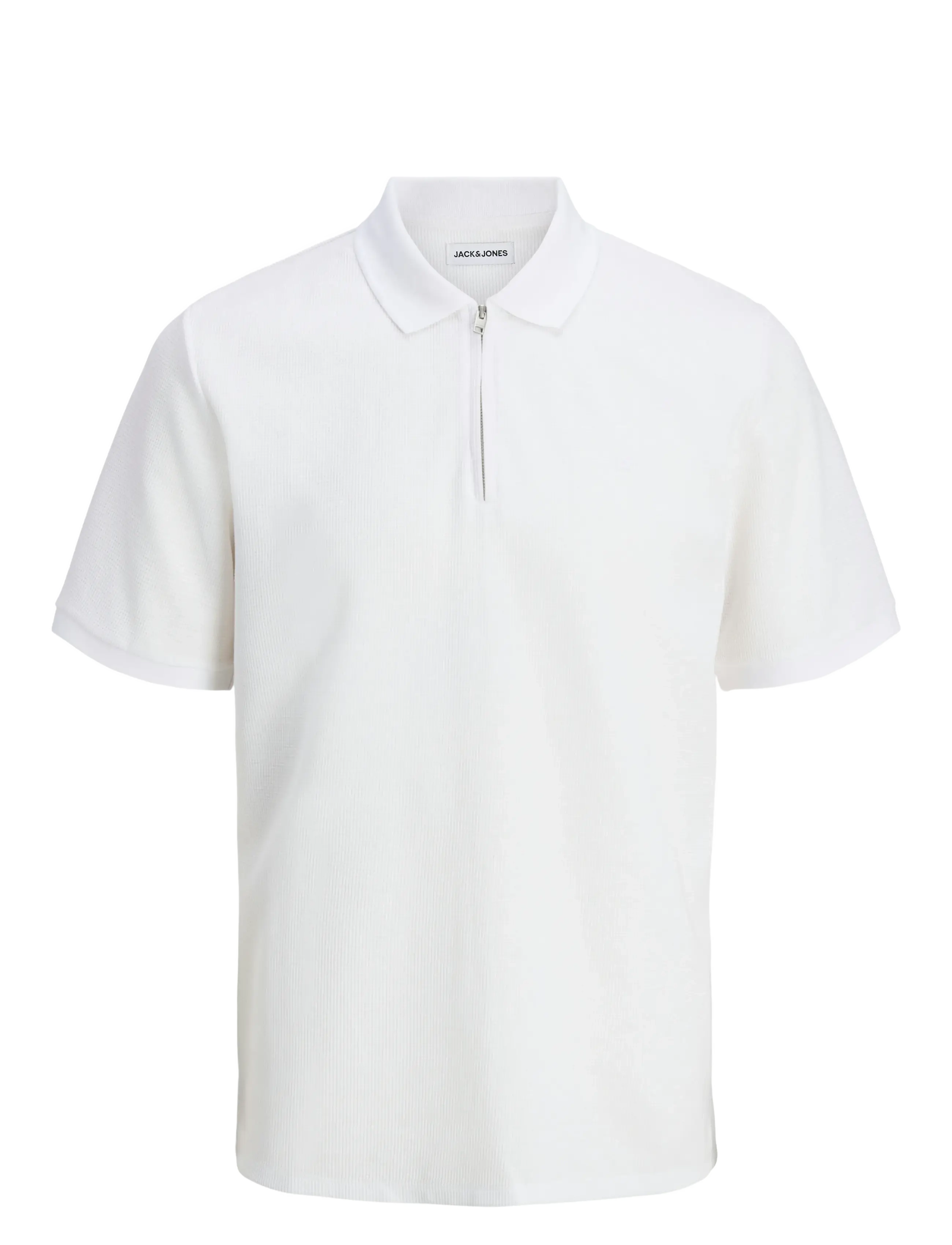 Jack & Jones JJEAUSTIN ZIP POLO SS NOOS - Poloer - WHITE / white