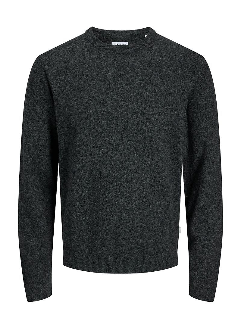 Jack & Jones - JJEPERFECT WOOL KNIT CREW NECK SN - rund hals - black beauty - 1