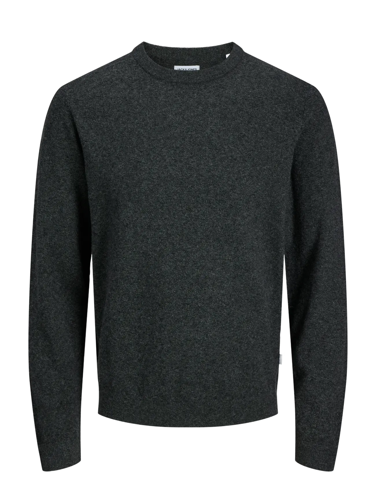Jack & Jones JJEPERFECT WOOL KNIT CREW NECK SN - Strickmode - BLACK BEAUTY / grey
