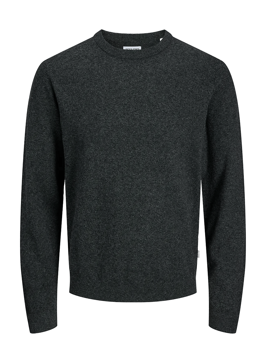 Jack & Jones - JJEPERFECT WOOL KNIT CREW NECK SN - rundhals - black beauty - 1