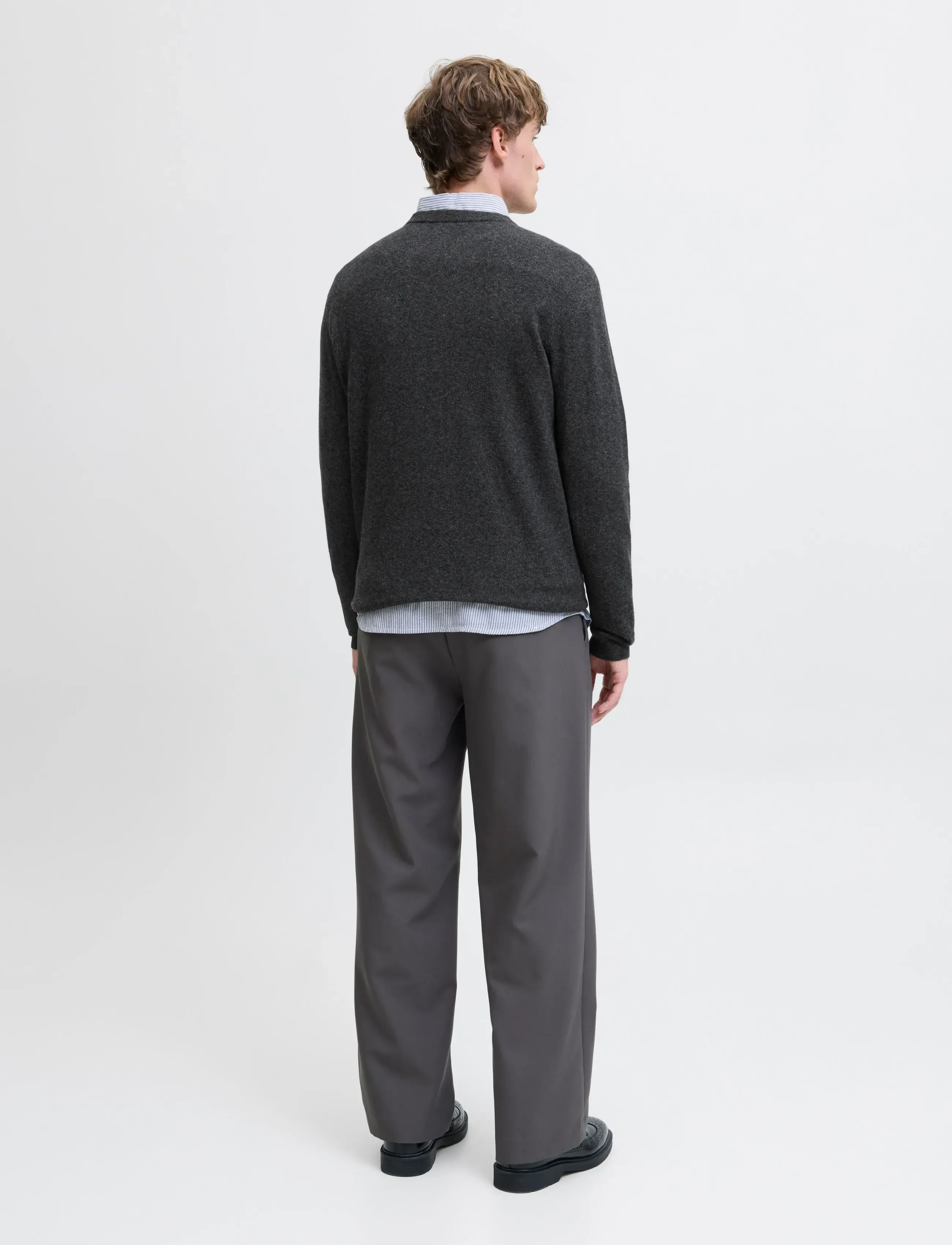 Jack & Jones - JJEPERFECT WOOL KNIT CREW NECK SN - round necks - black beauty - 2