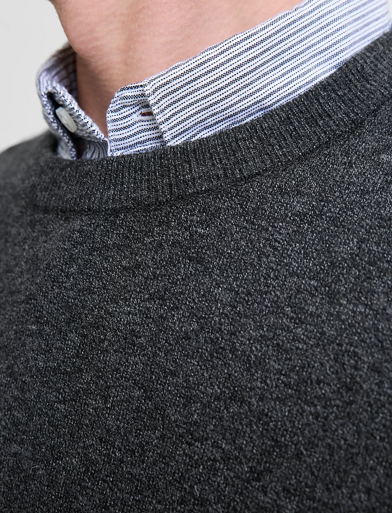 Jack & Jones - JJEPERFECT WOOL KNIT CREW NECK SN - rund hals - black beauty - 3