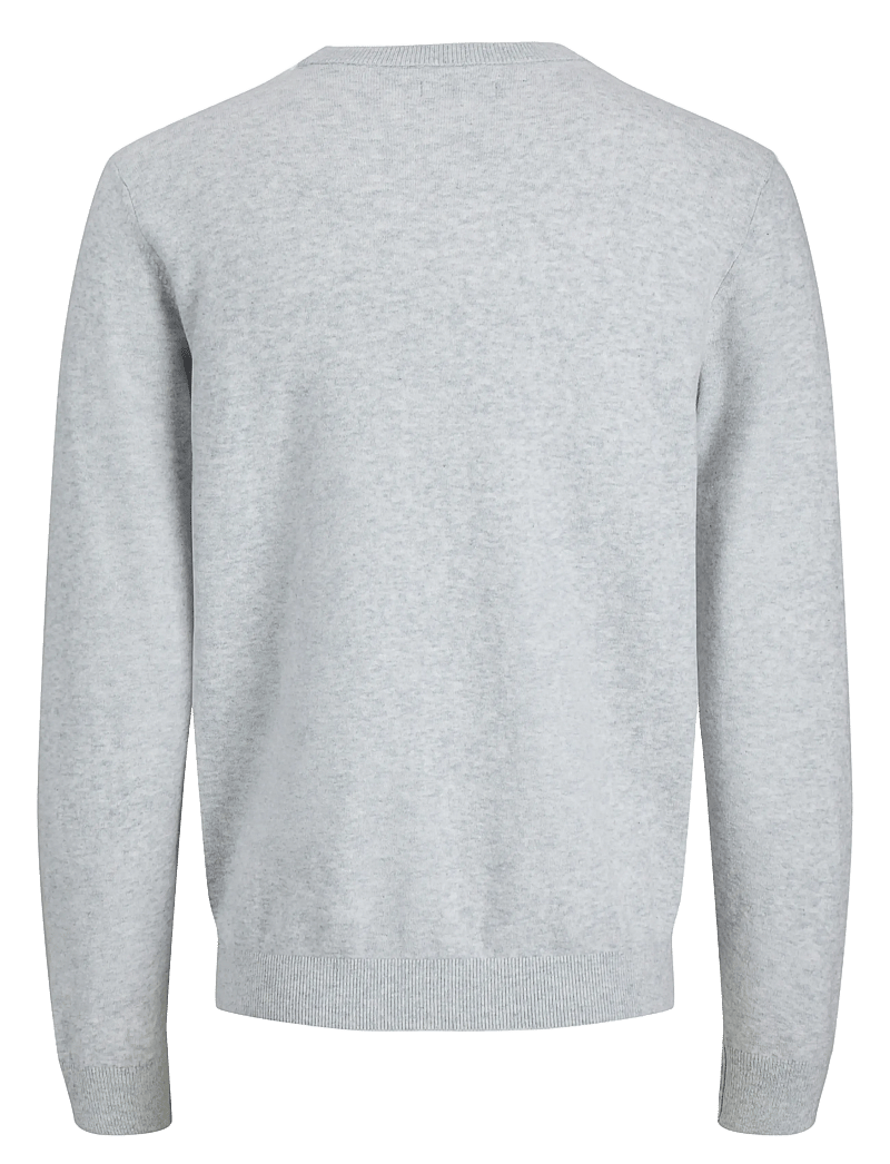 Jack & Jones - JJEPERFECT WOOL KNIT CREW NECK SN - rund hals - light grey melange - 2