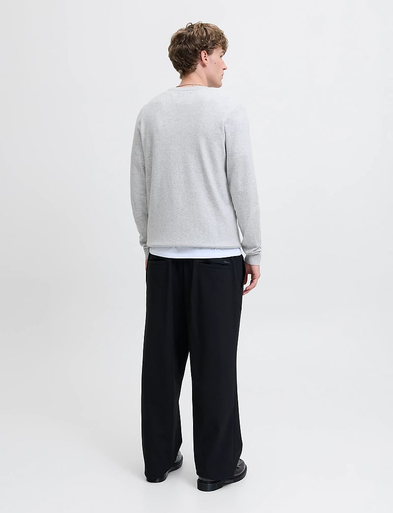 Jack & Jones - JJEPERFECT WOOL KNIT CREW NECK SN - rund hals - light grey melange - 3