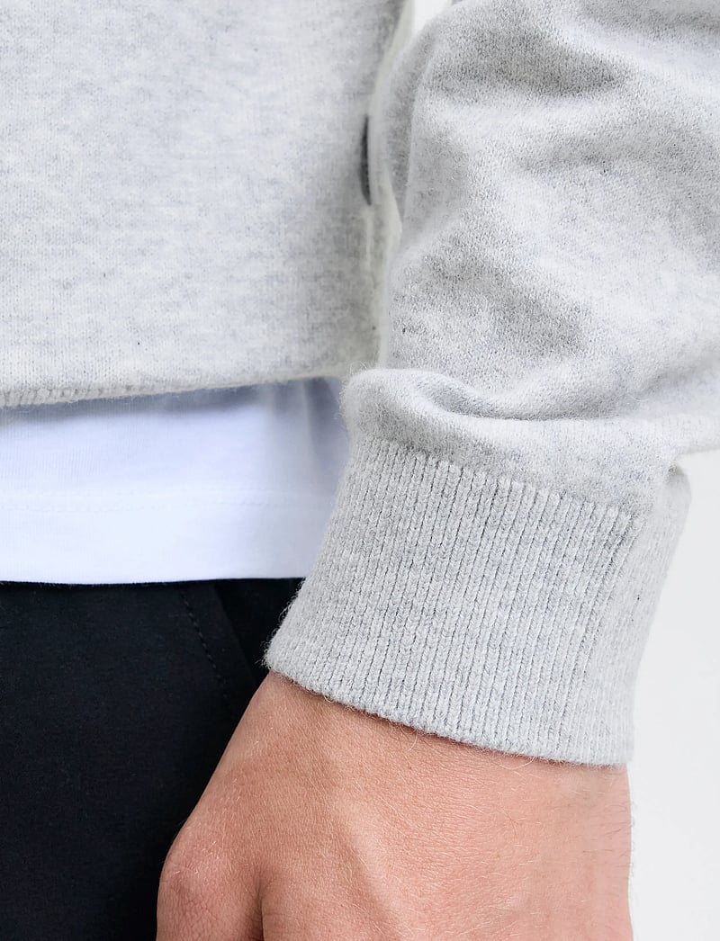 Jack & Jones - JJEPERFECT WOOL KNIT CREW NECK SN - rund hals - light grey melange - 4