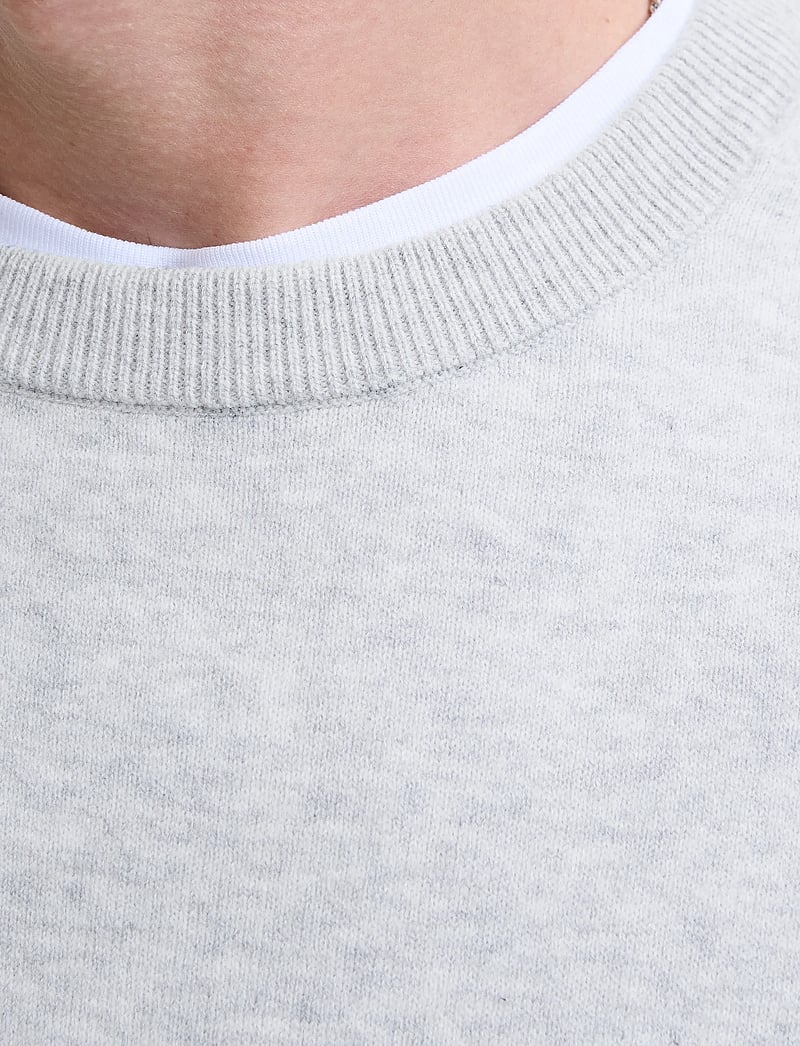 Jack & Jones - JJEPERFECT WOOL KNIT CREW NECK SN - rund hals - light grey melange - 5