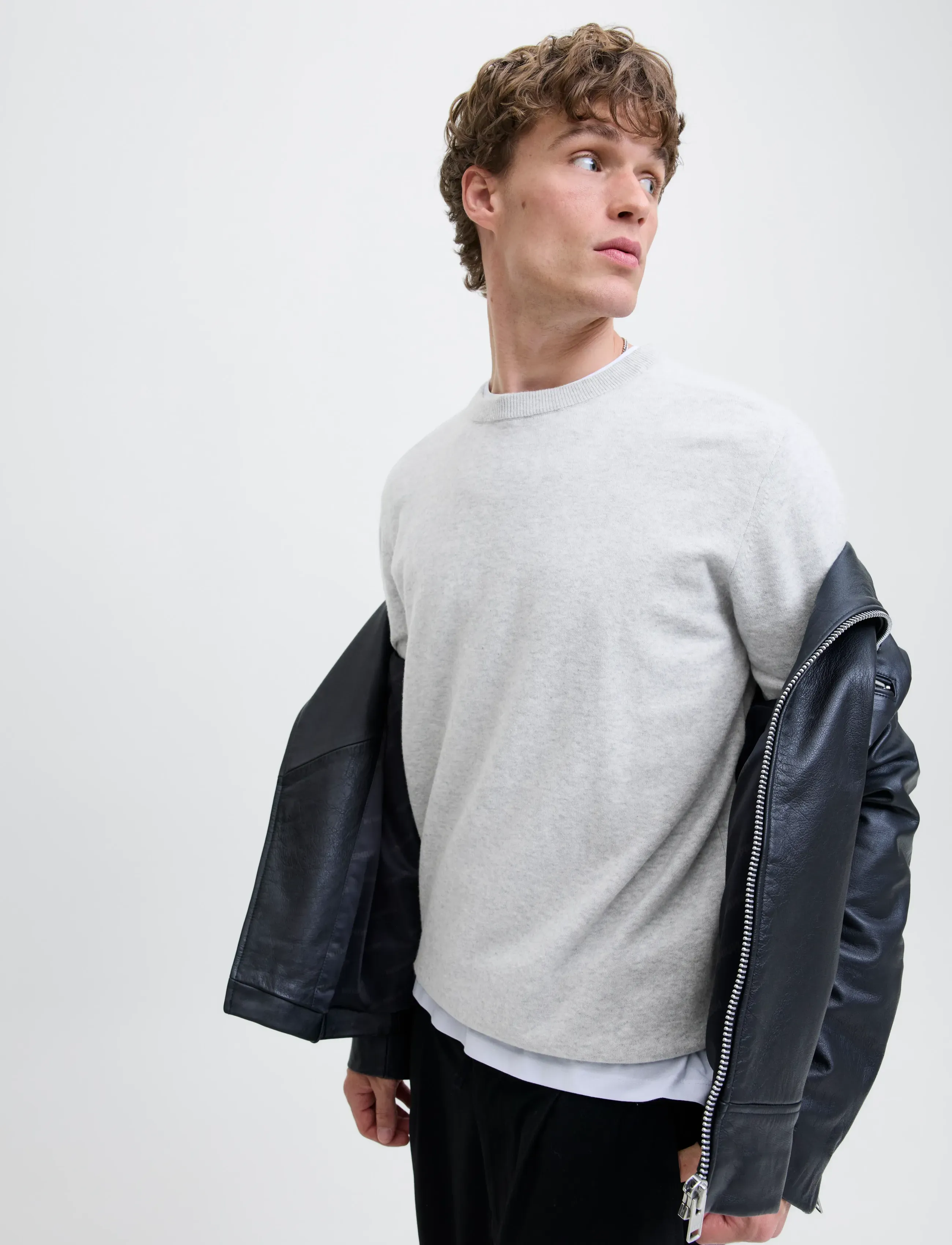 JACK & JONES Jjeperfect Wool Knit Crew Neck Sn stickade tröjor herr – bild 7