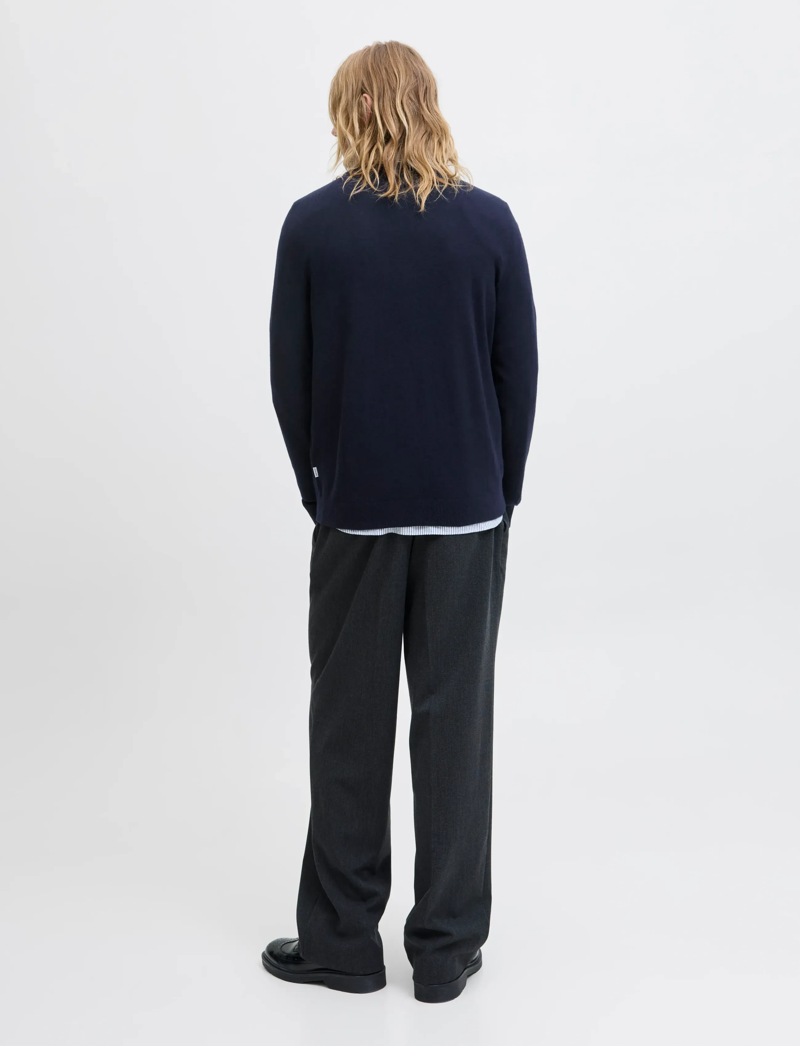 Jack & Jones - JJEPERFECT WOOL KNIT CREW NECK SN - strickmode - maritime blue - 2