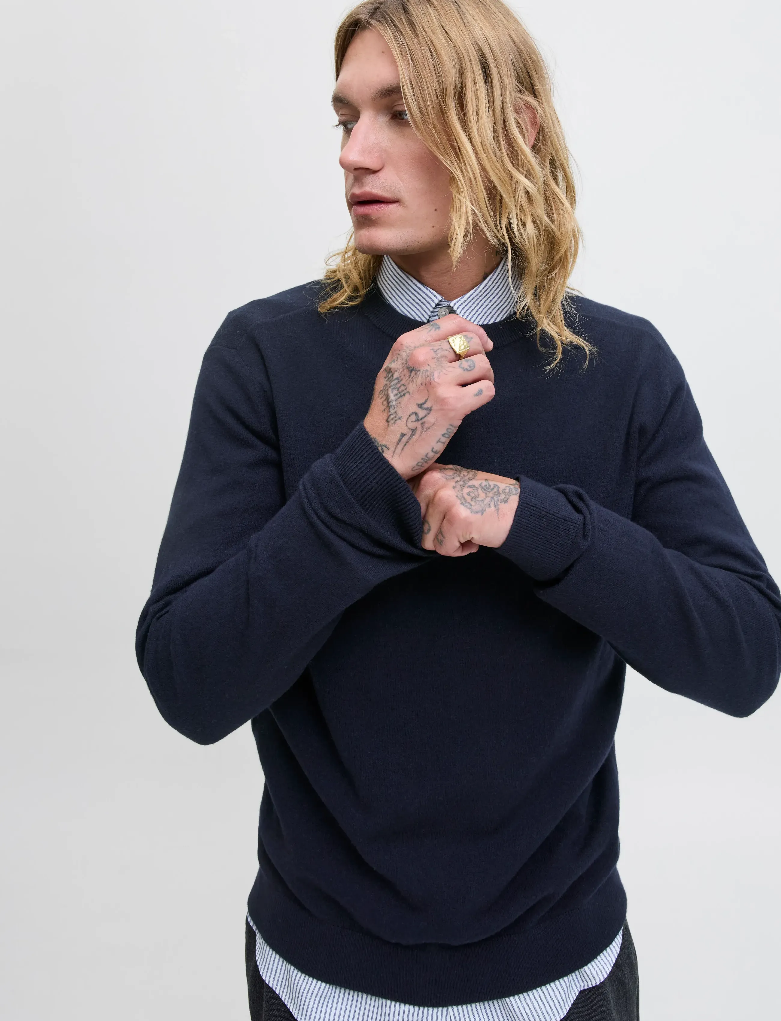 JACK & JONES Jjeperfect Wool Knit Crew Neck Sn stickade tröjor herr – bild 6
