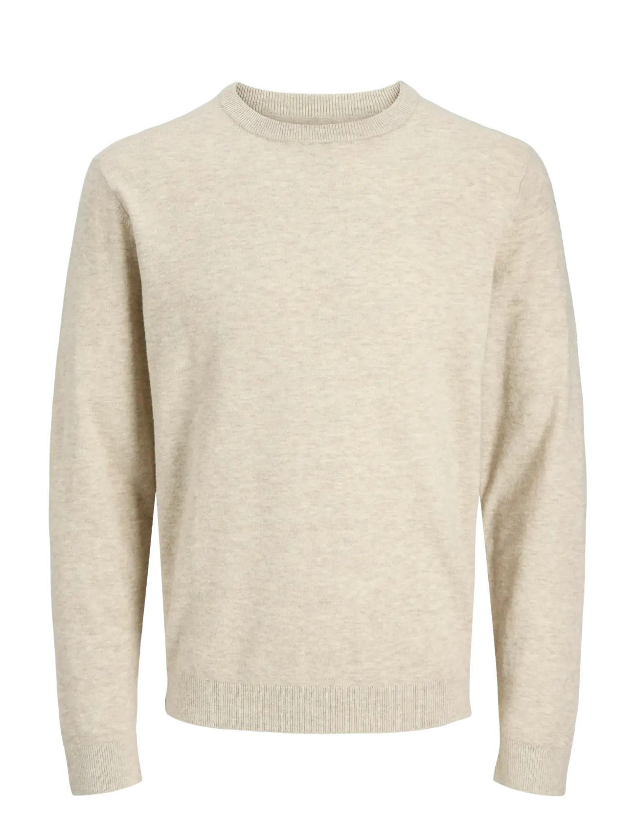 JACK & JONES Jjeperfect Wolle Knit Crew Neck Sn Beige - XXL - Herren