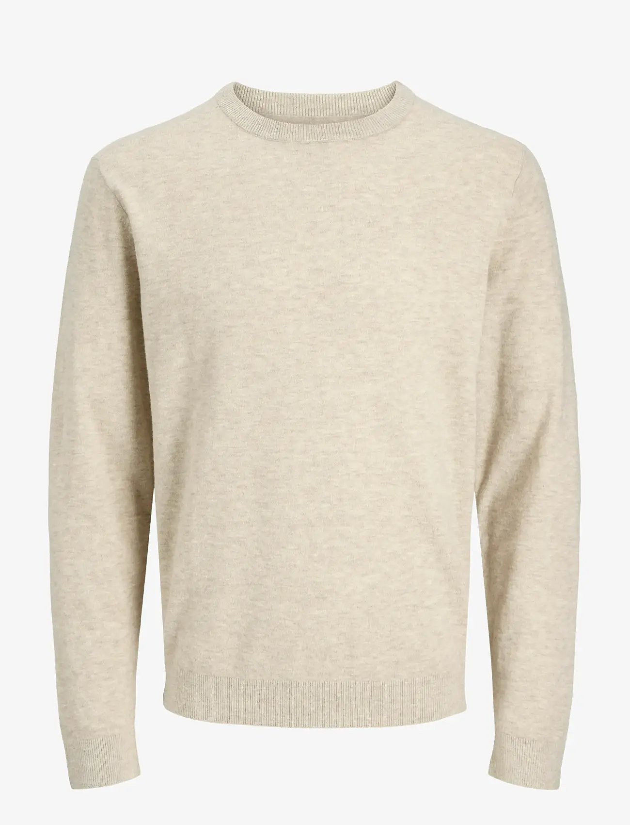 Jack & Jones - JJEPERFECT WOOL KNIT CREW NECK SN - rund hals - oatmeal - 1