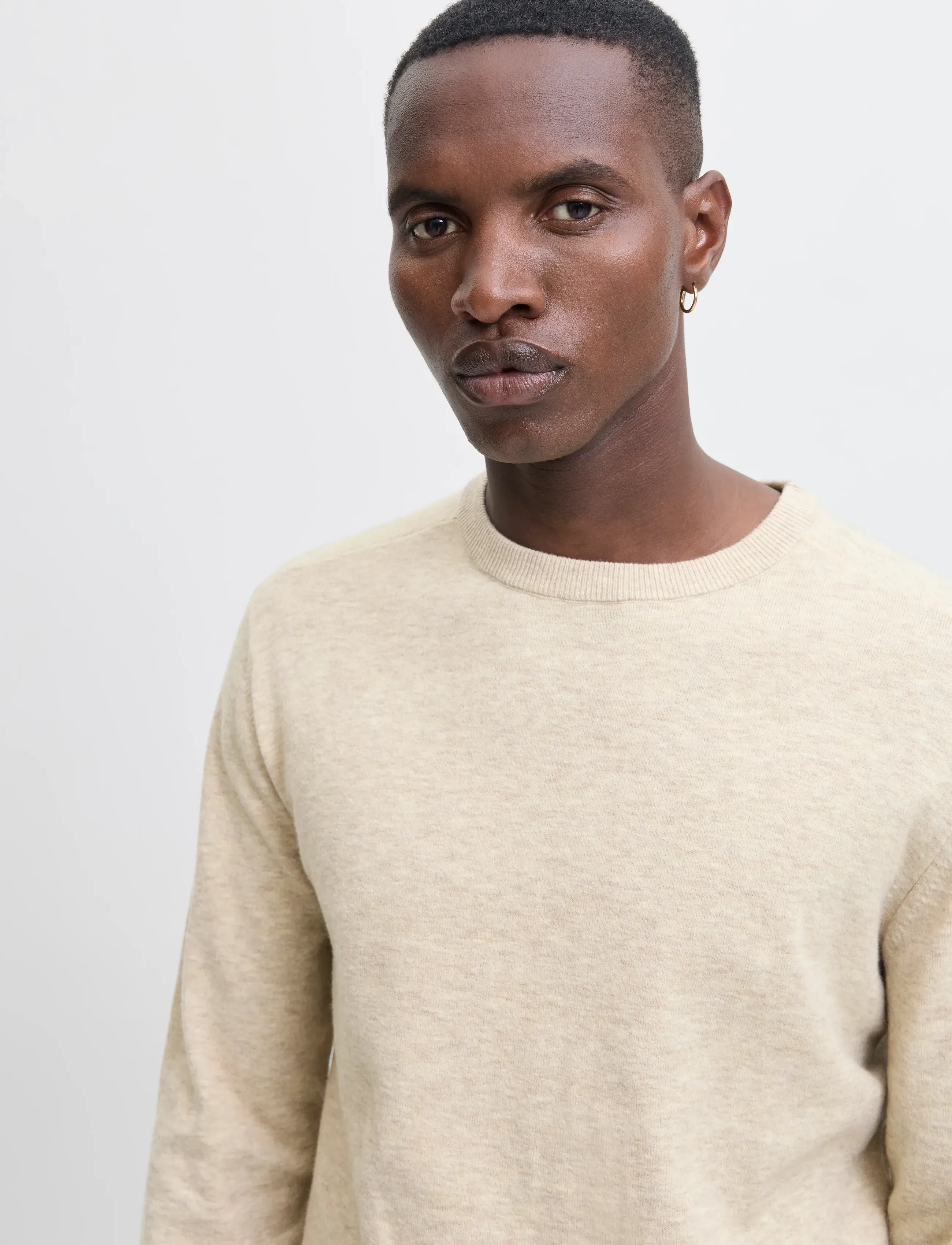 Jack & Jones - JJEPERFECT WOOL KNIT CREW NECK SN - rundhalsad - oatmeal - 5